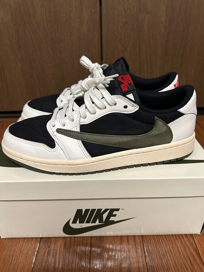 Travis Scott × Nike Women's Air Jordan 1 Low OG "Medium Olive"