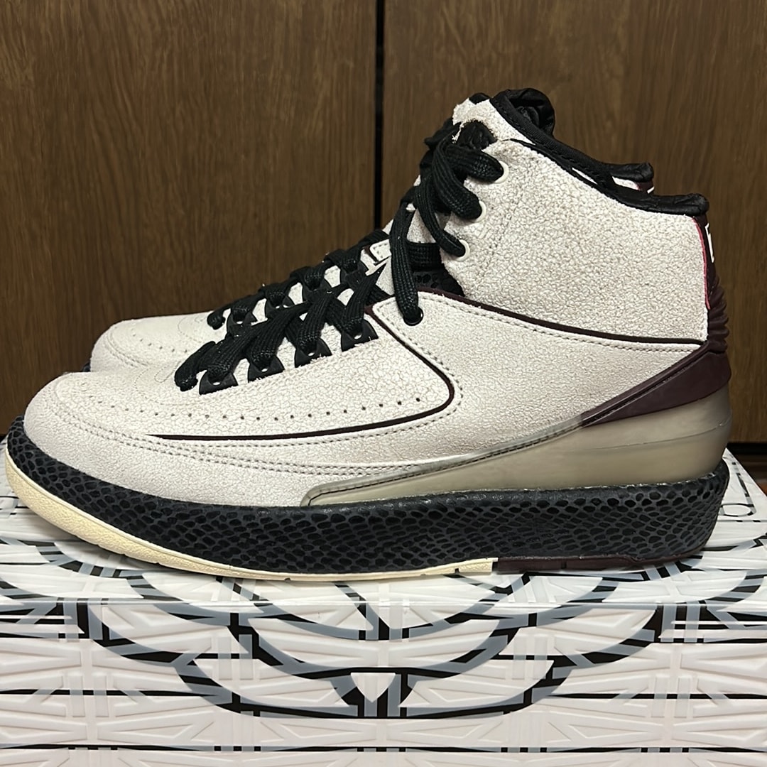 A Ma Maniere × Nike Air Jordan 2 "Airness/Sail and Burgundy"