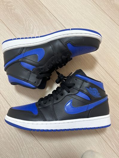NIKE AIR JORDAN 1 MID BLACK BLUE