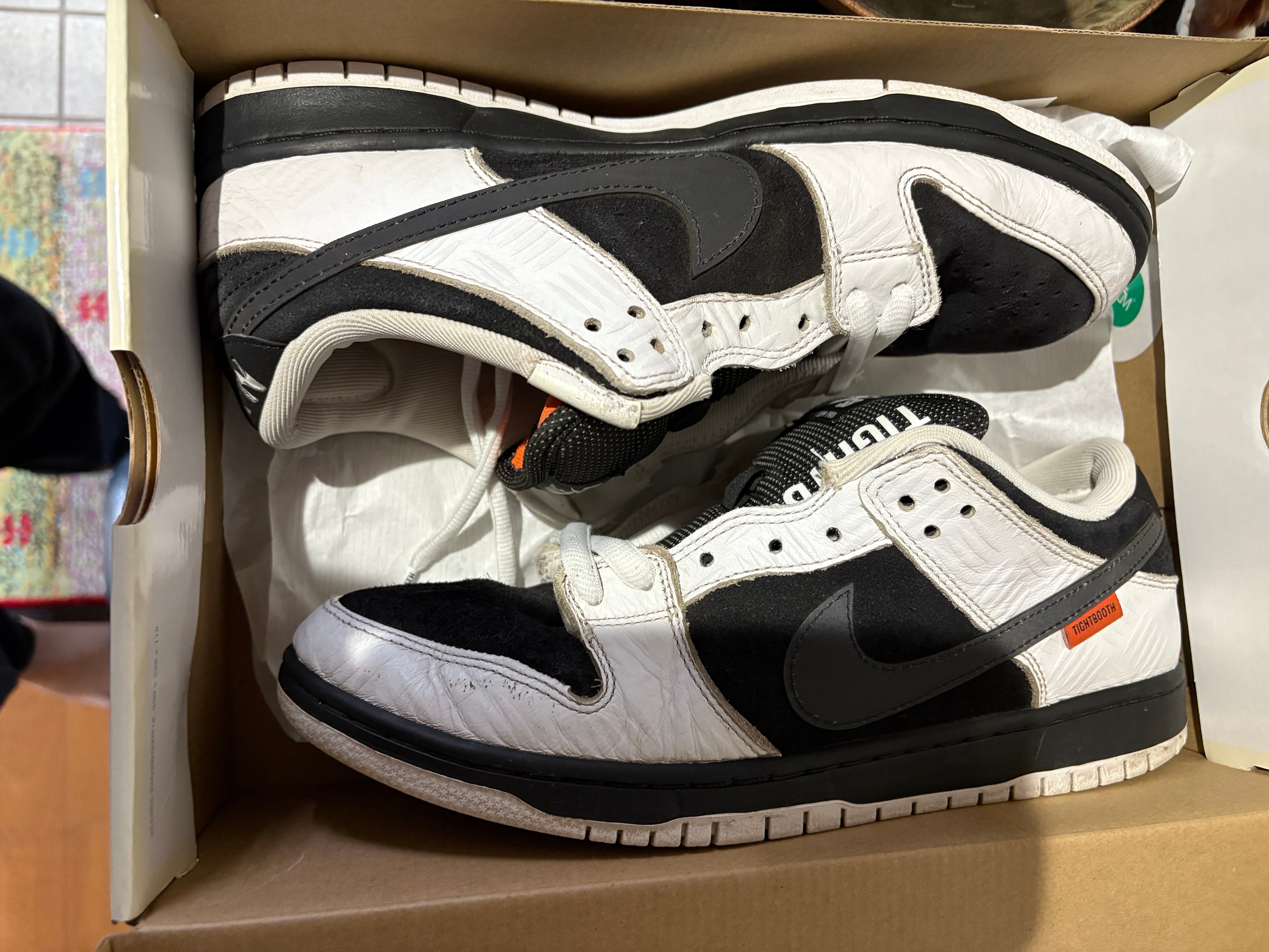 TIGHTBOOTH × Nike SB Dunk Low Pro QS "Black and White"