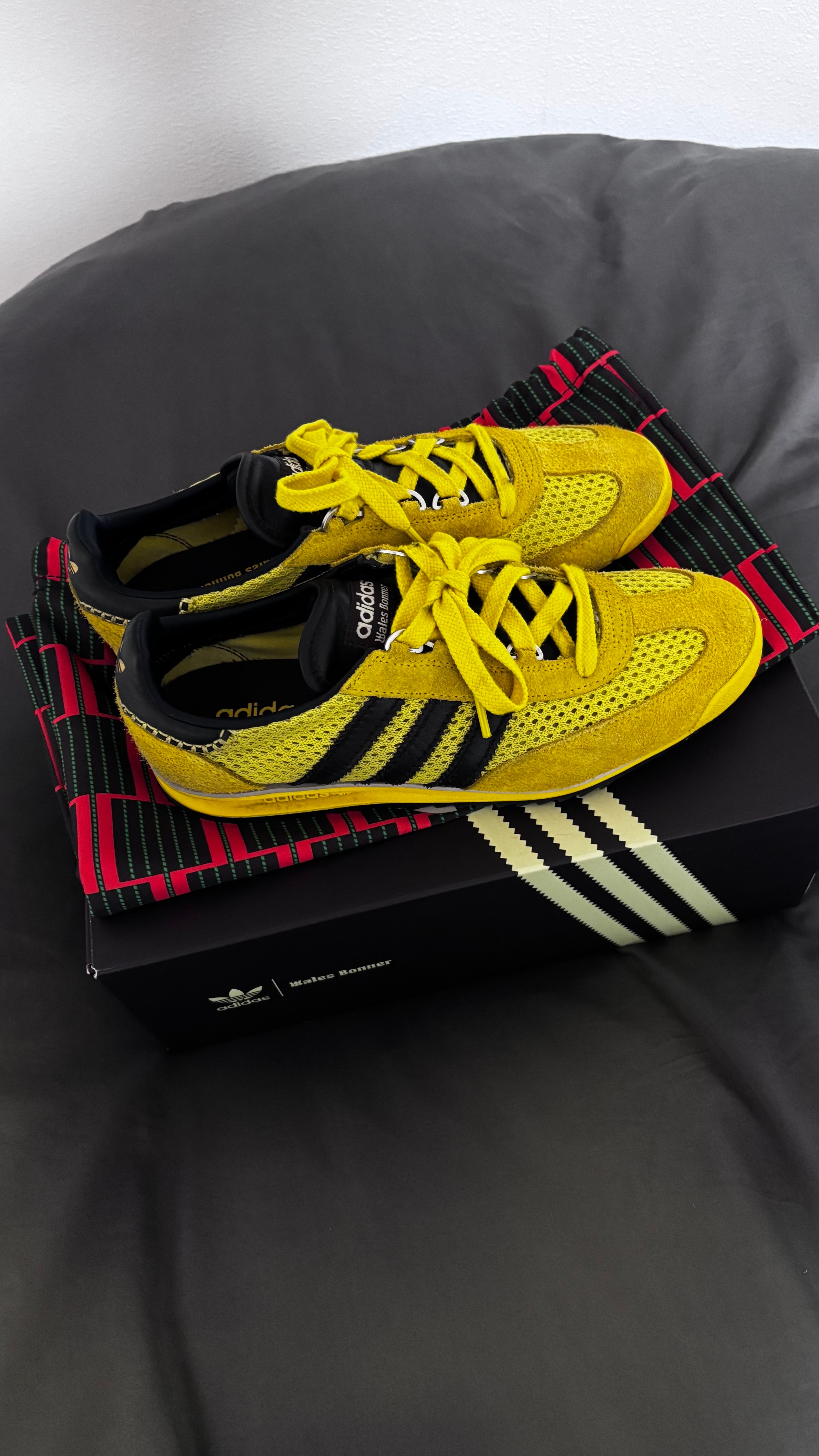 Wales Bonner × adidas SL76 "Yellow/Bold Orange/Core Black"