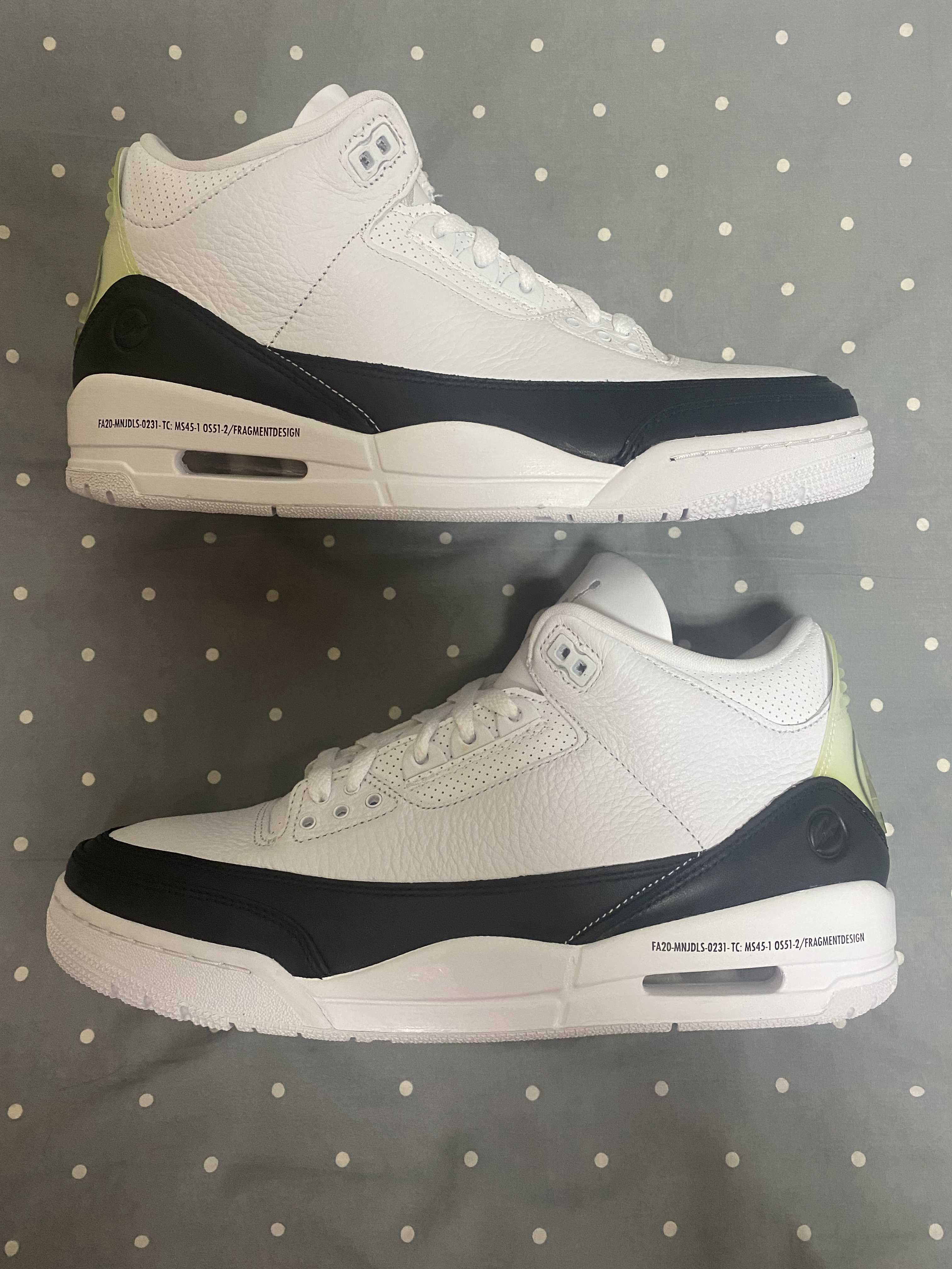 Fragment × Nike Air Jordan 3 "White/Black"