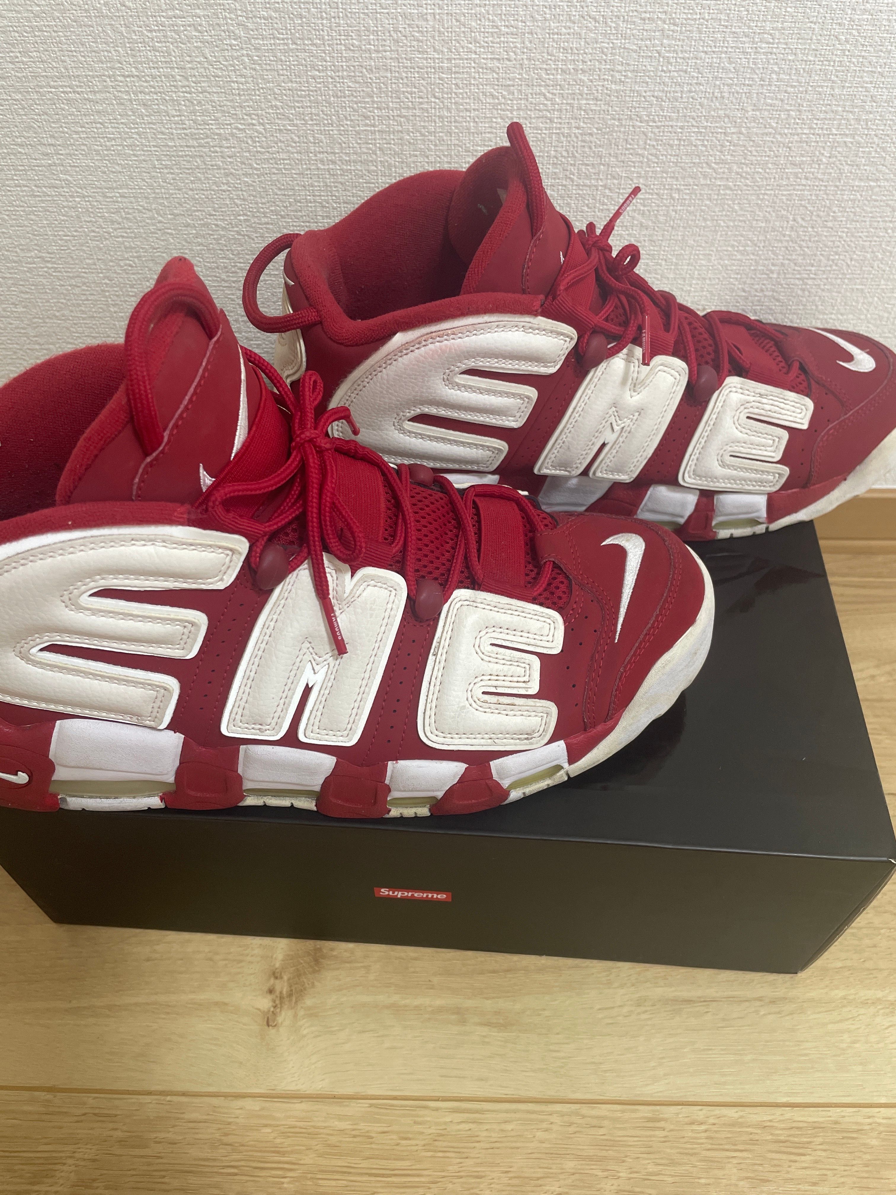 Supreme × Nike Air More Uptempo "White/Red"