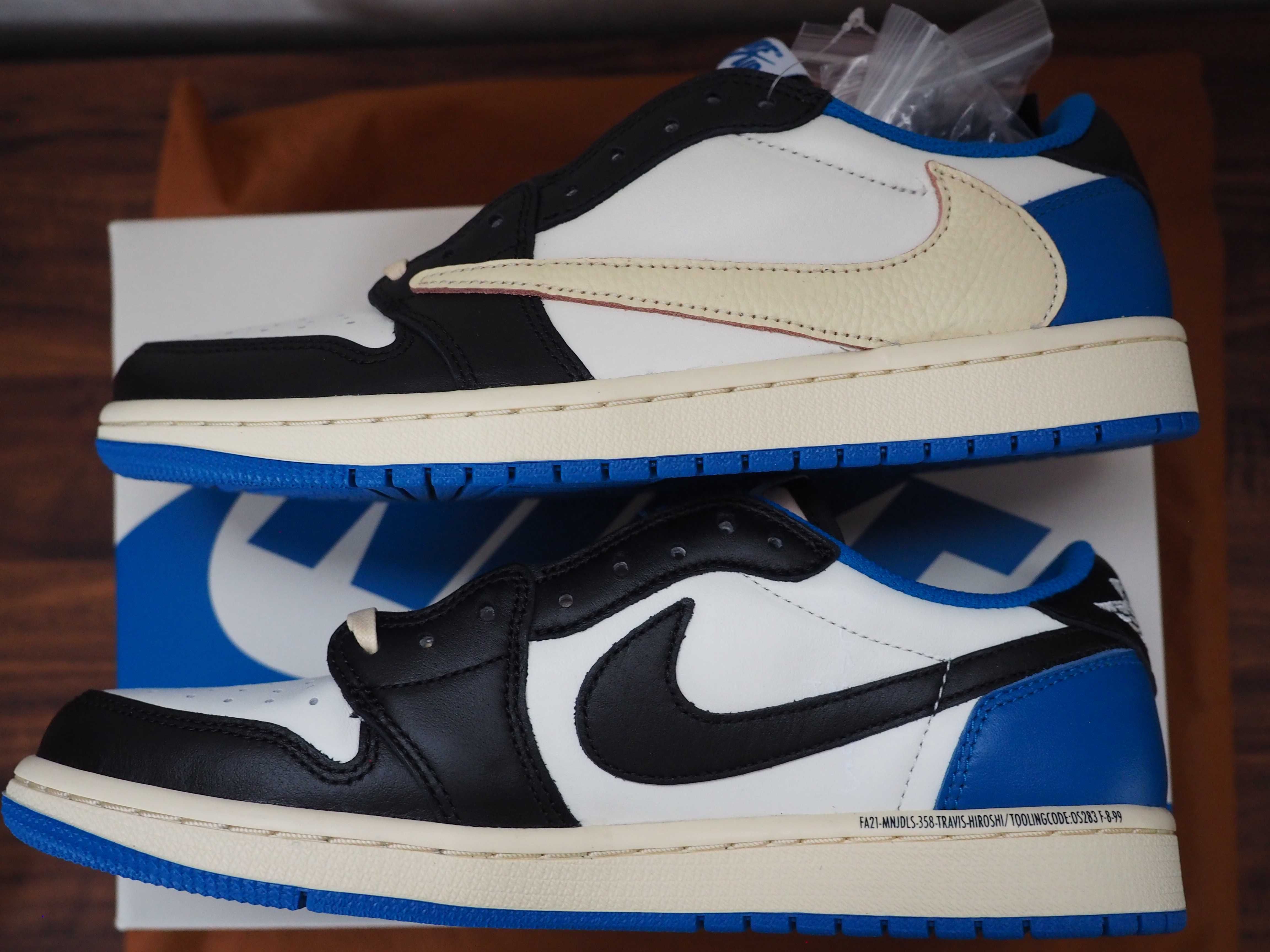 Travis Scott × fragment design × Nike Air Jordan 1 Low OG SP "Military Blue"