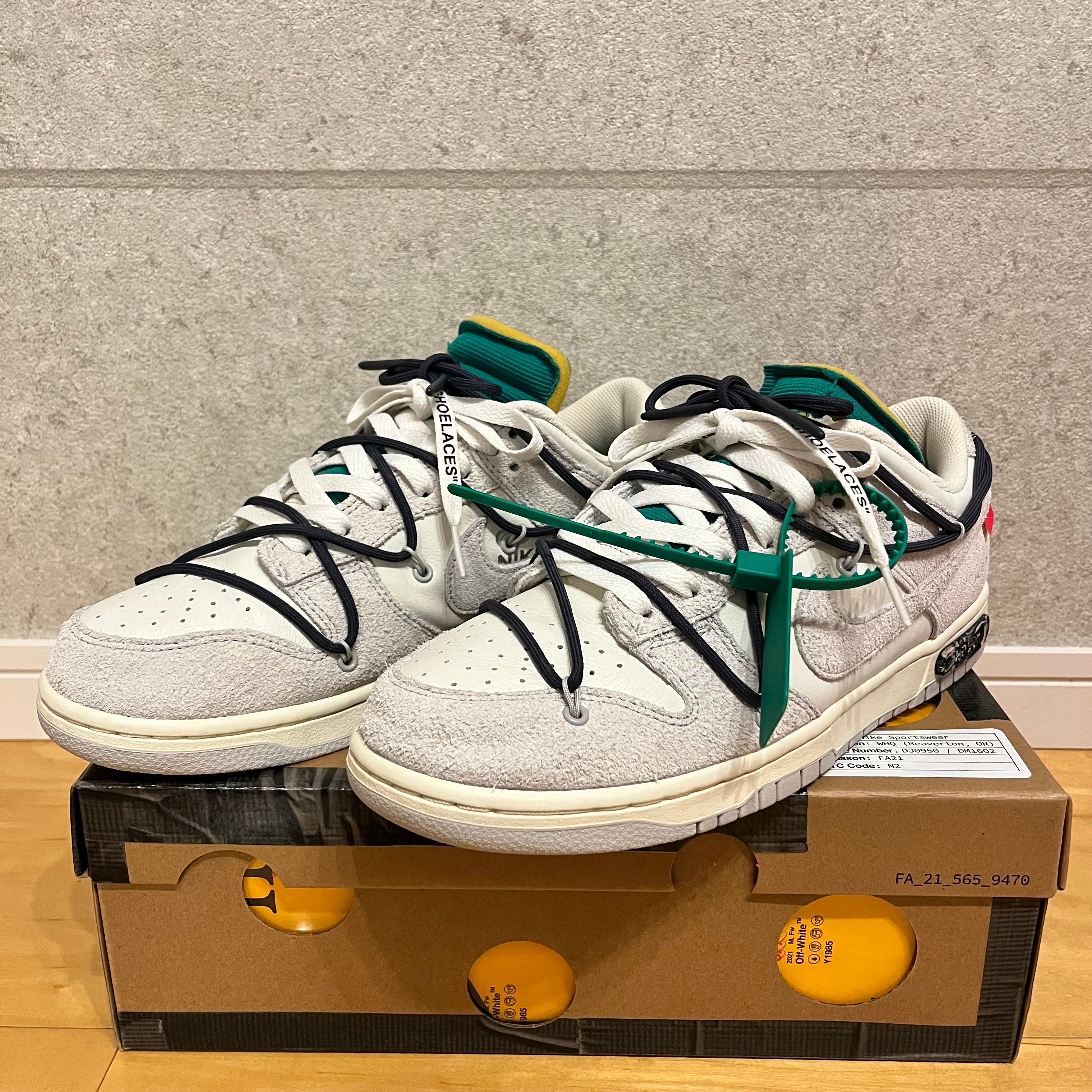 Off-White × Nike Dunk Low "Sail/Neutral Grey/Gridiron"