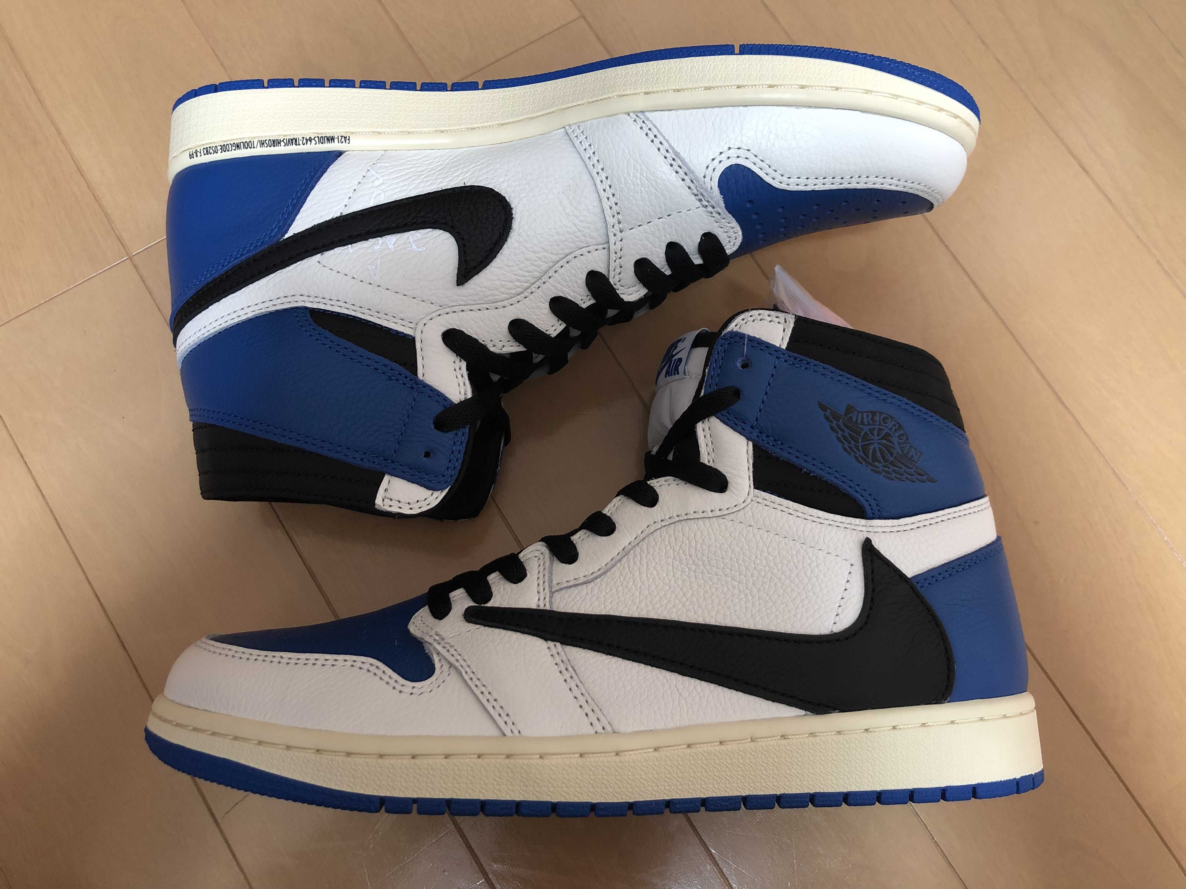 Travis Scott × fragment design × Nike Air Jordan 1 Retro High OG SP "Military Blue"