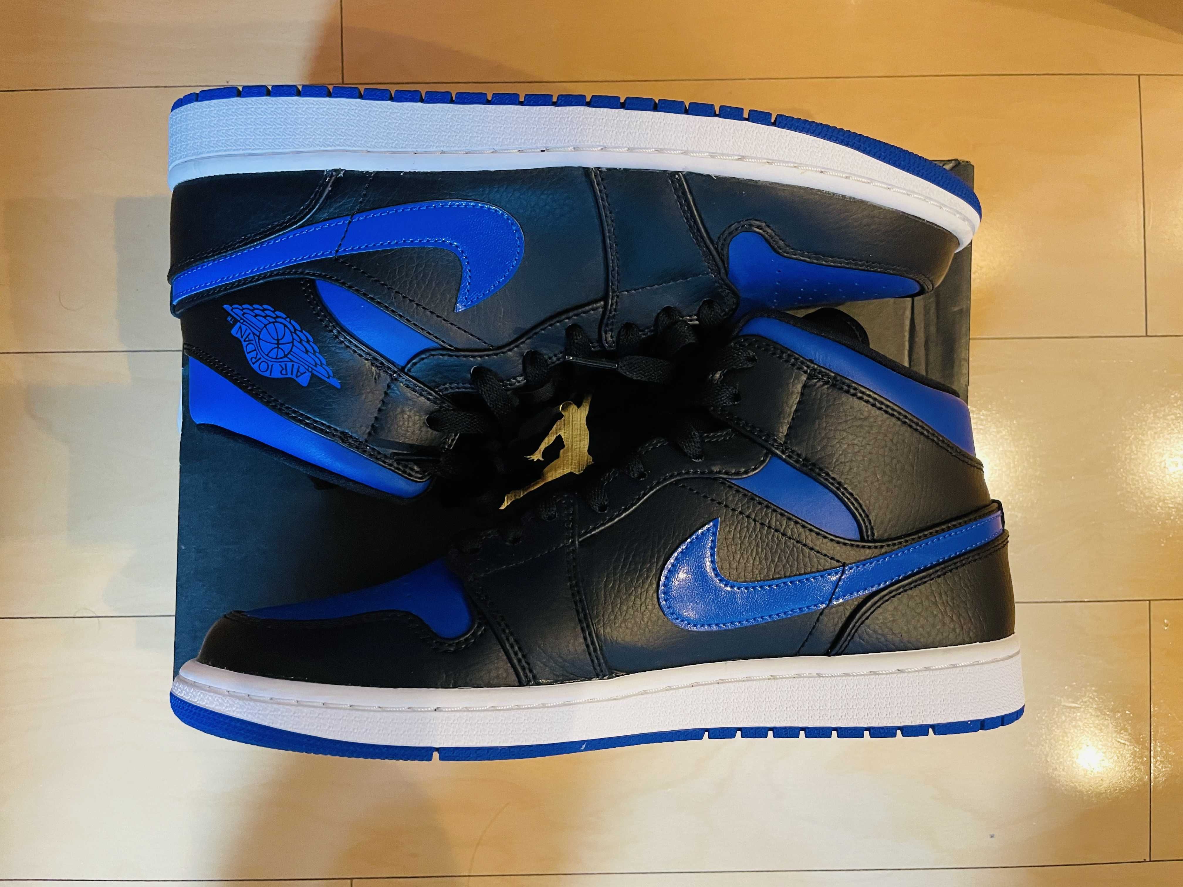 NIKE AIR JORDAN 1 MID "BLACK/BLUE"