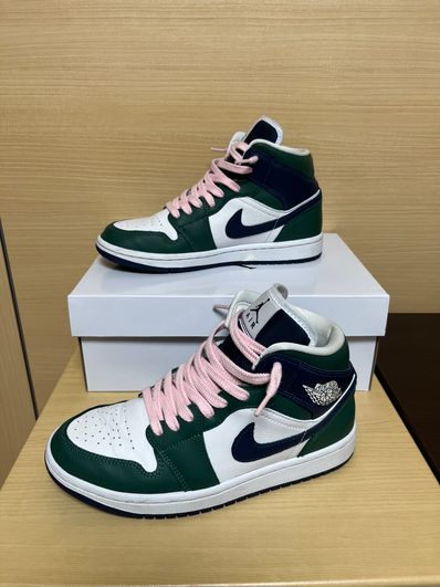 Nike Women's Air Jordan 1 Mid "Navy/Green"