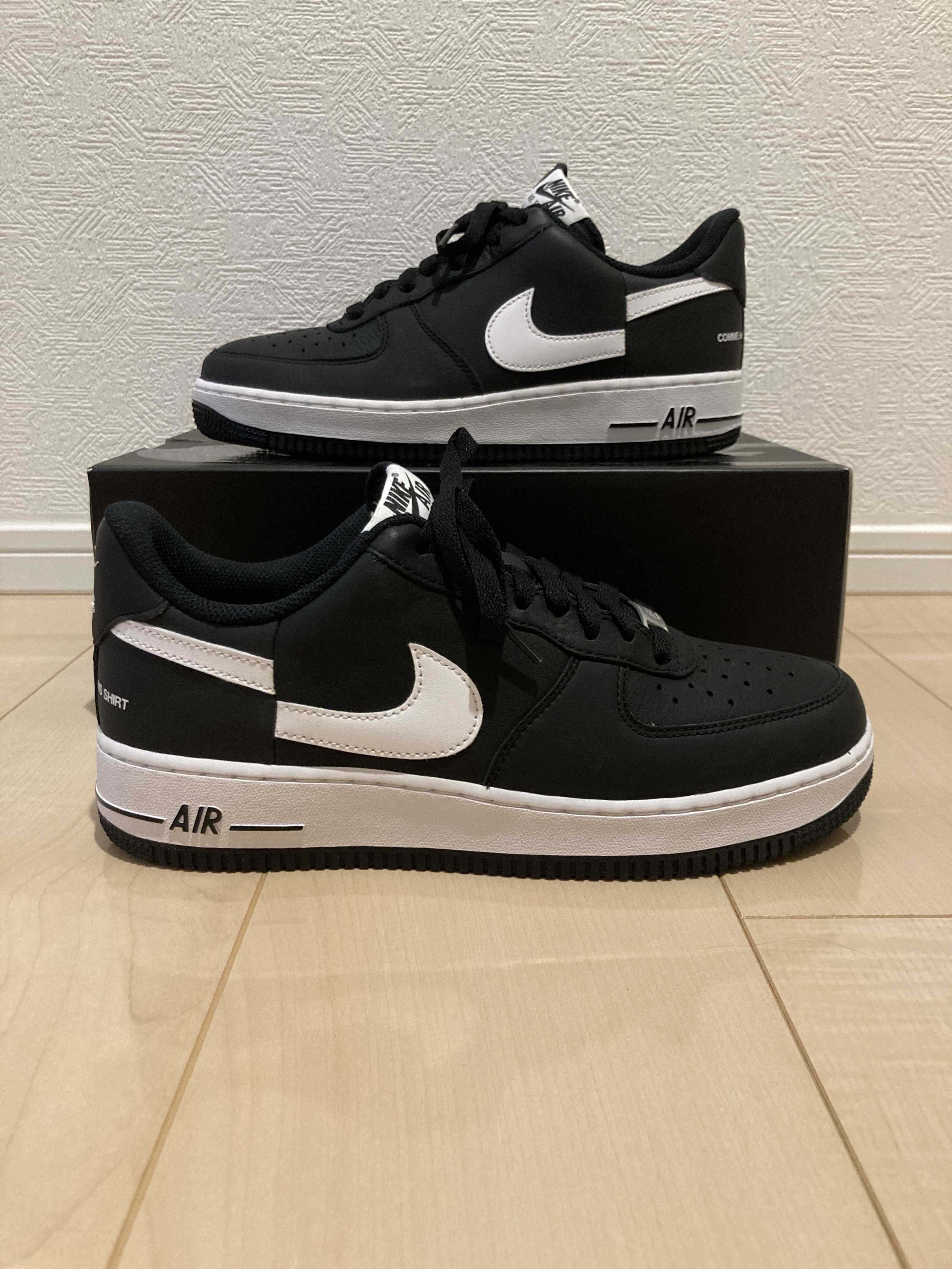 Supreme × COMME des GARCONS SHIRT × Nike Air Force 1 Low "Black/White" (2018)