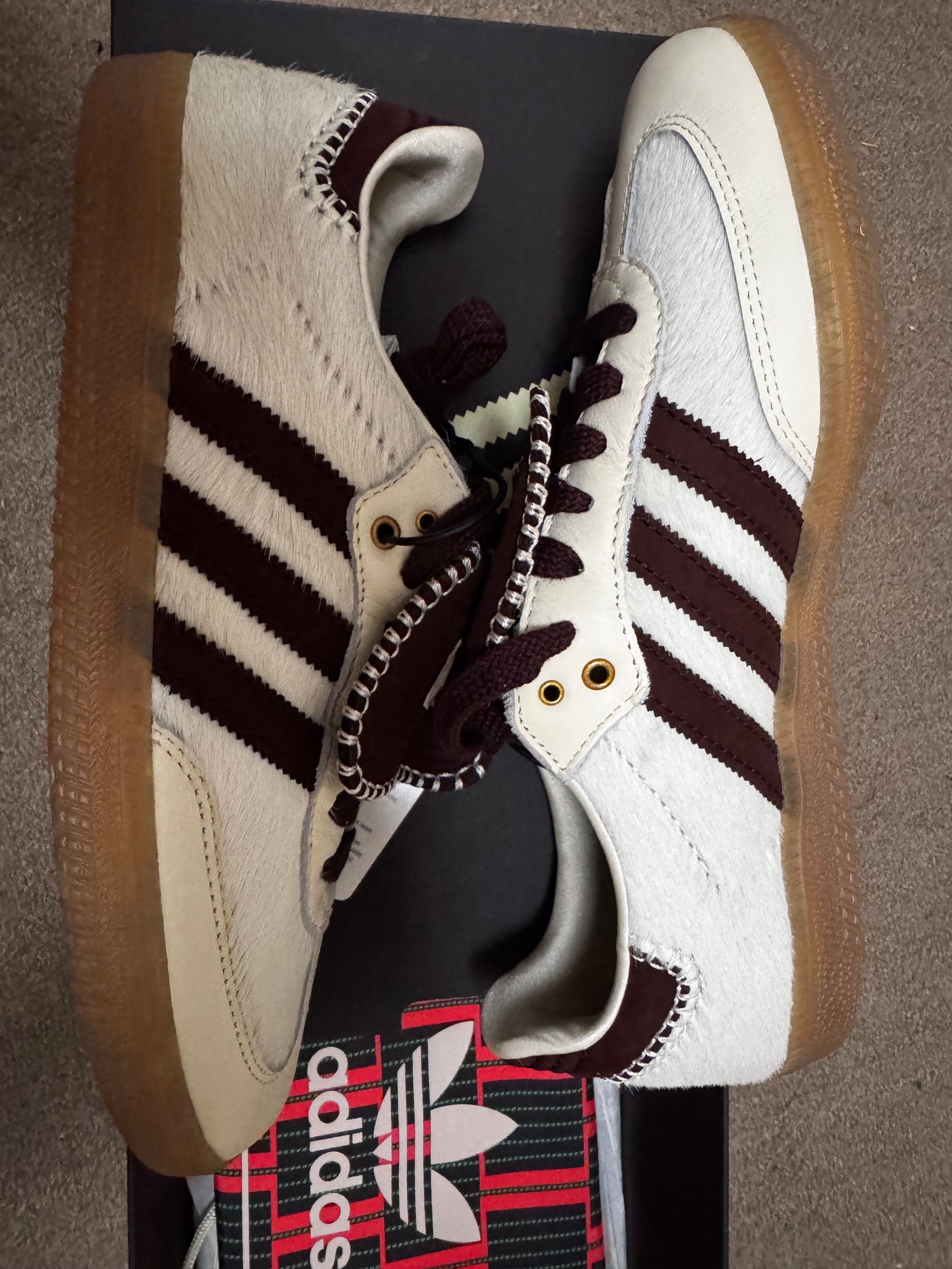 Wales Bonner × adidas Samba Pony Tonal Low "Cream White/Mystery Brown"
