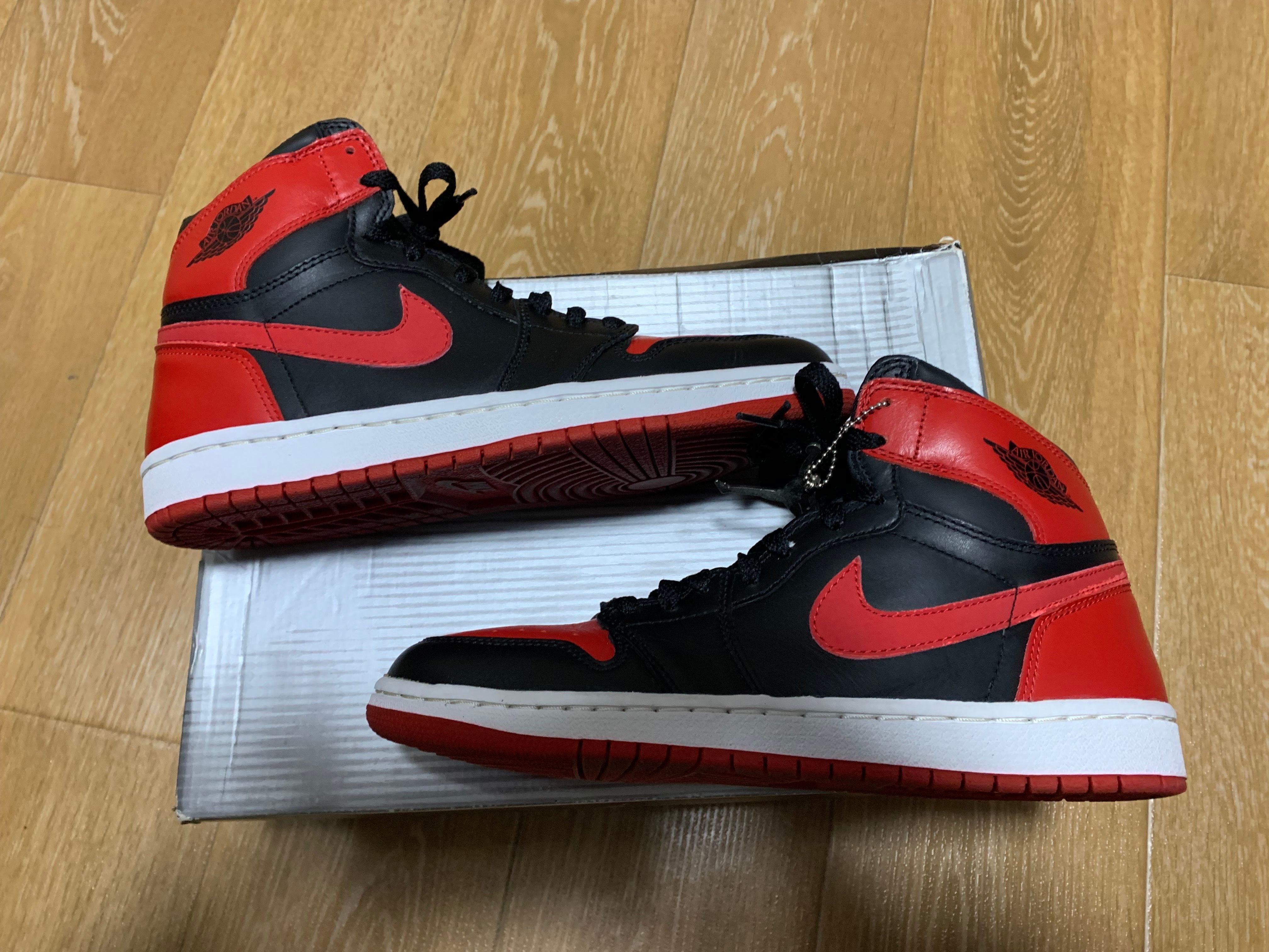 Nike Air Jordan 1 Retro High "Black Varsity Red/Bred"(2001)