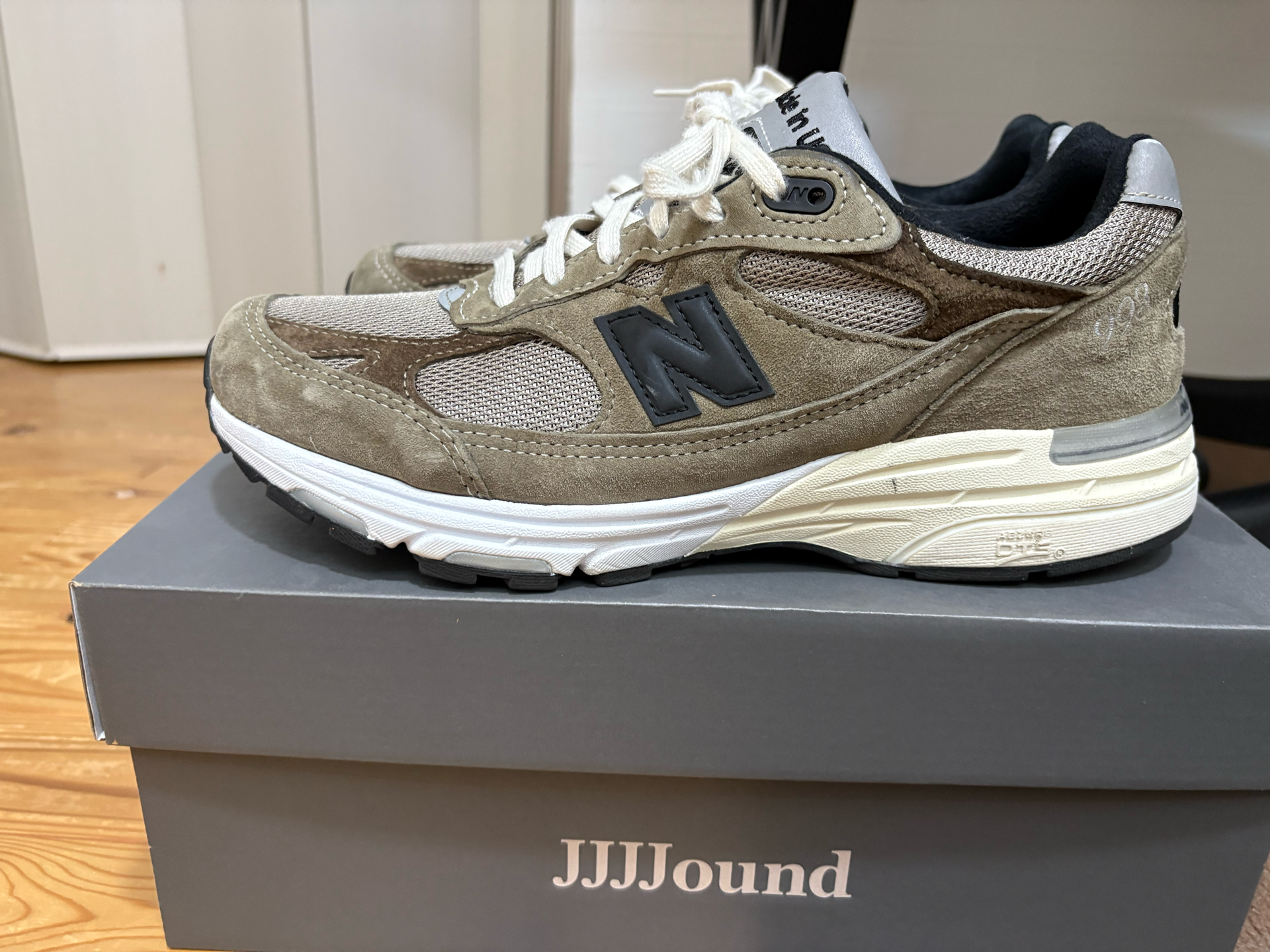 JJJJound × New Balance 993 "Mushroom/White"