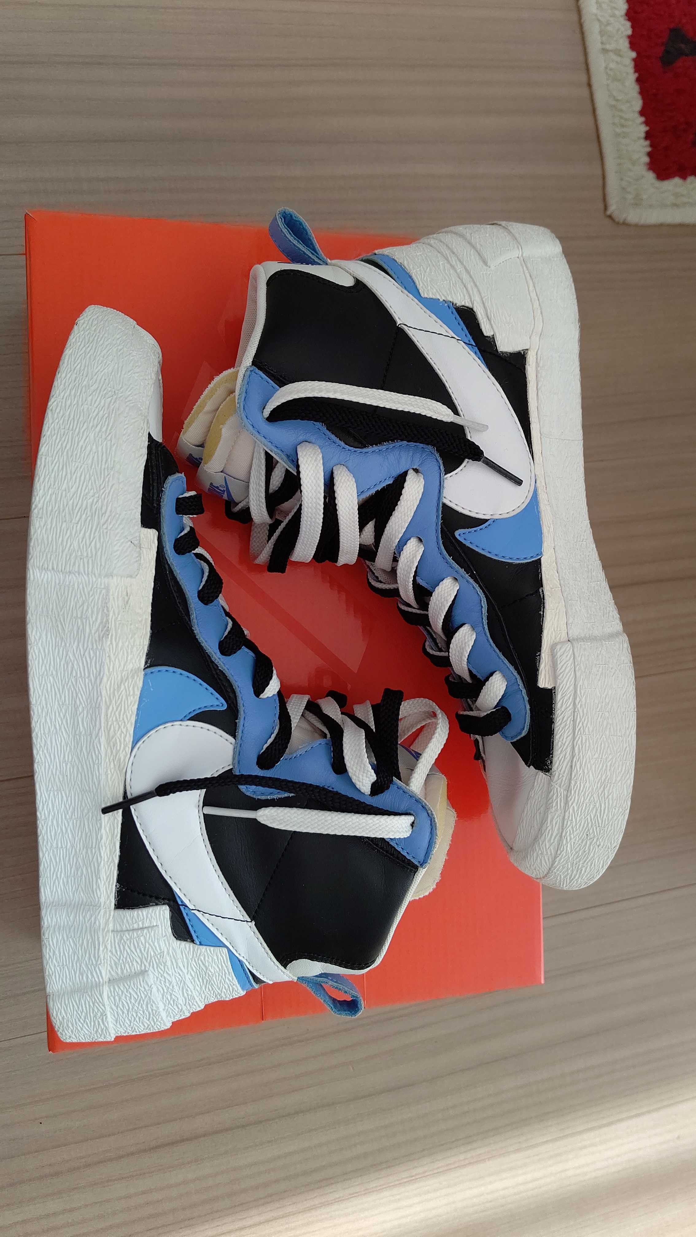 sacai × NIKE BLAZER MID "BLACK / BLUE"