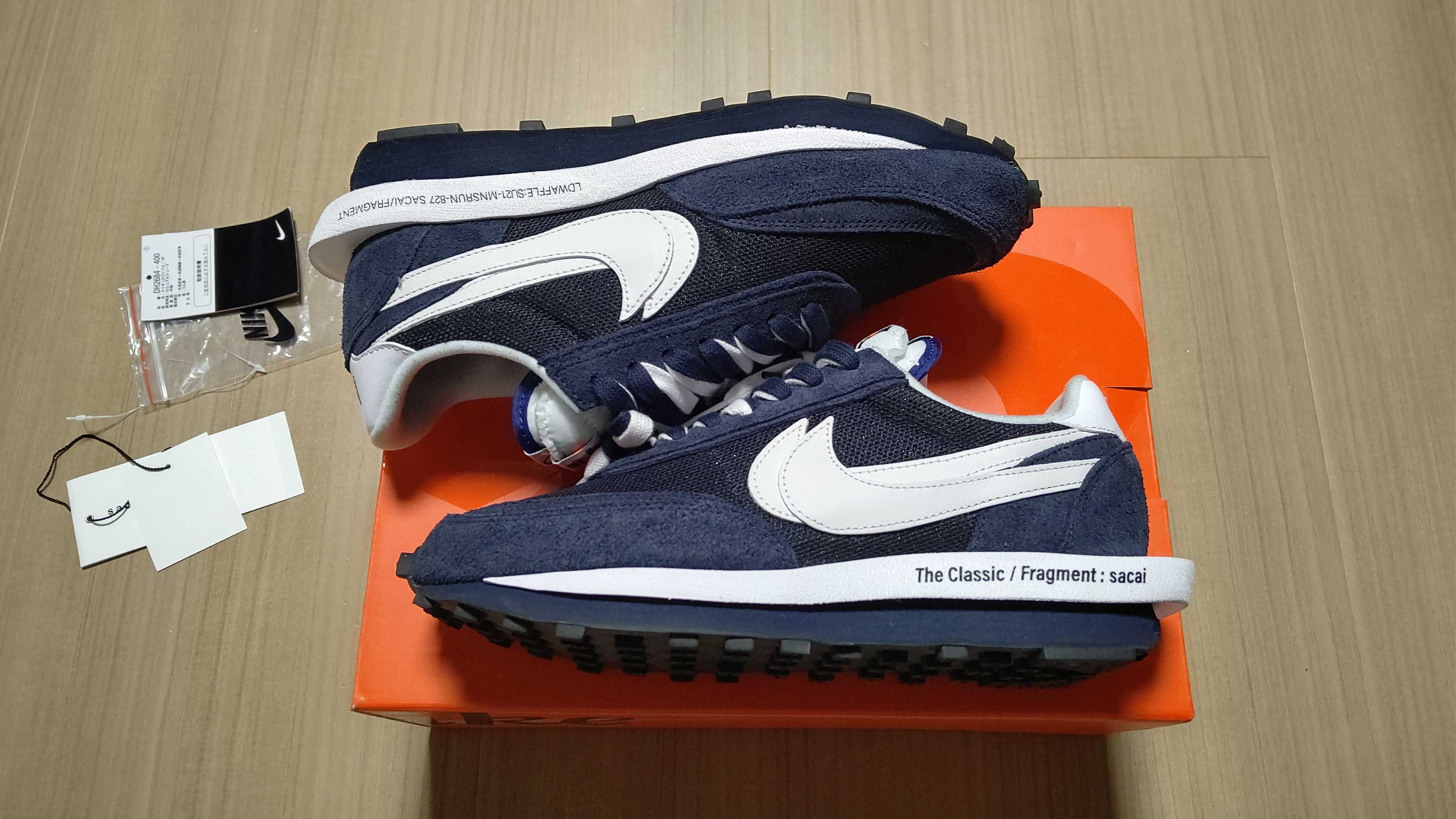fragment design × sacai × Nike LD Waffle "Blackended Blue"