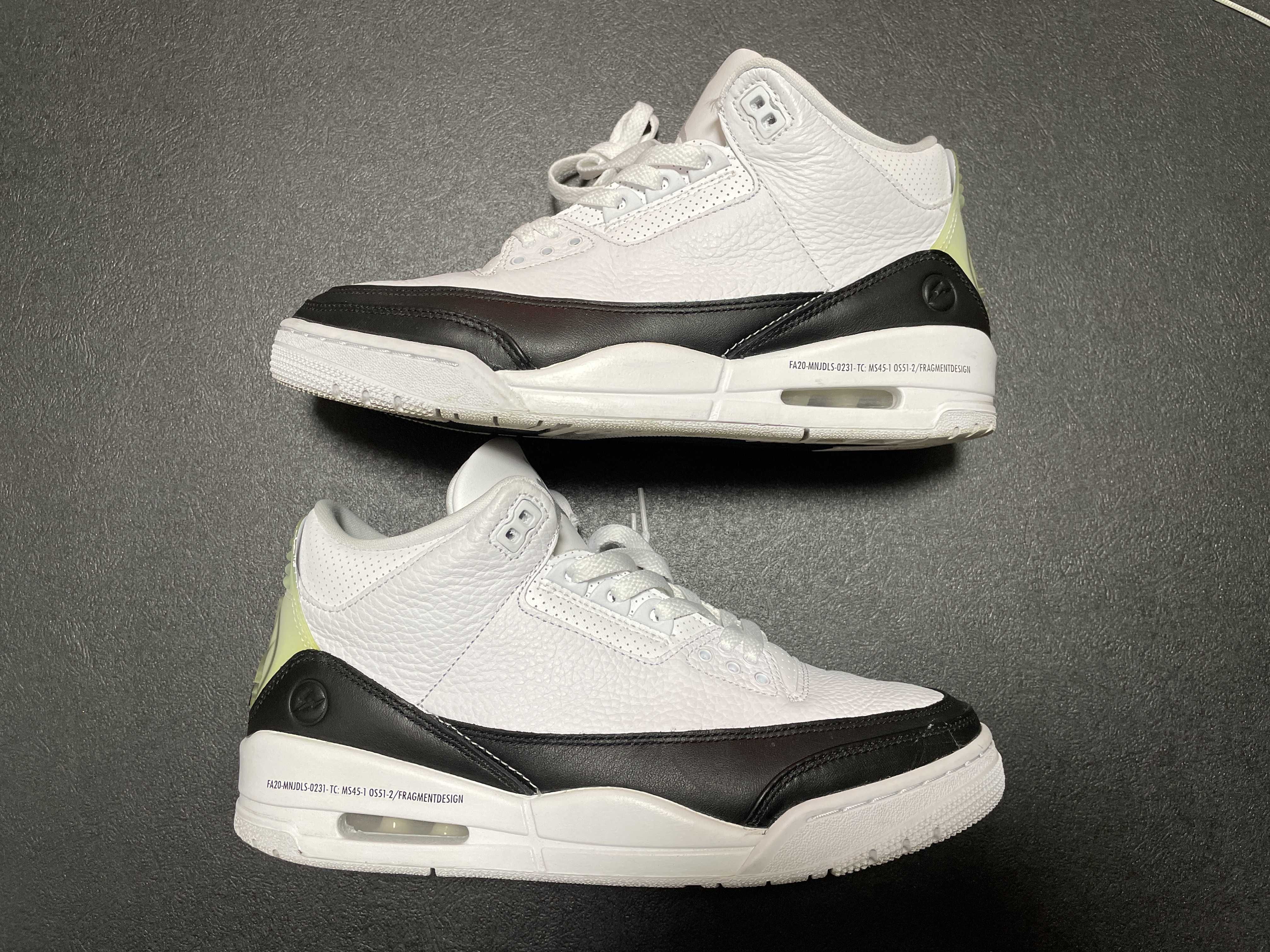 Fragment × Nike Air Jordan 3 "White/Black"