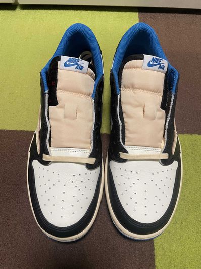 Travis Scott × fragment design × Nike Air Jordan 1 Low OG SP "Military Blue"