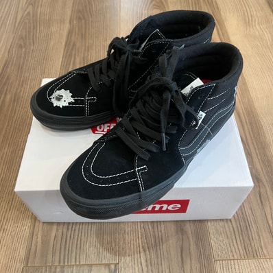 Nate Lowman × Supreme × Vans Skate Grosso Mid "Bullet Hole/Black" (Japan Exclusive) (25SS Week9)