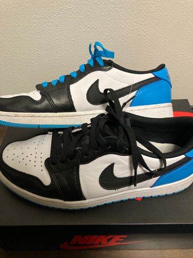 Nike Air Jordan 1 Low OG "Black and Dark Powder Blue/UNC"