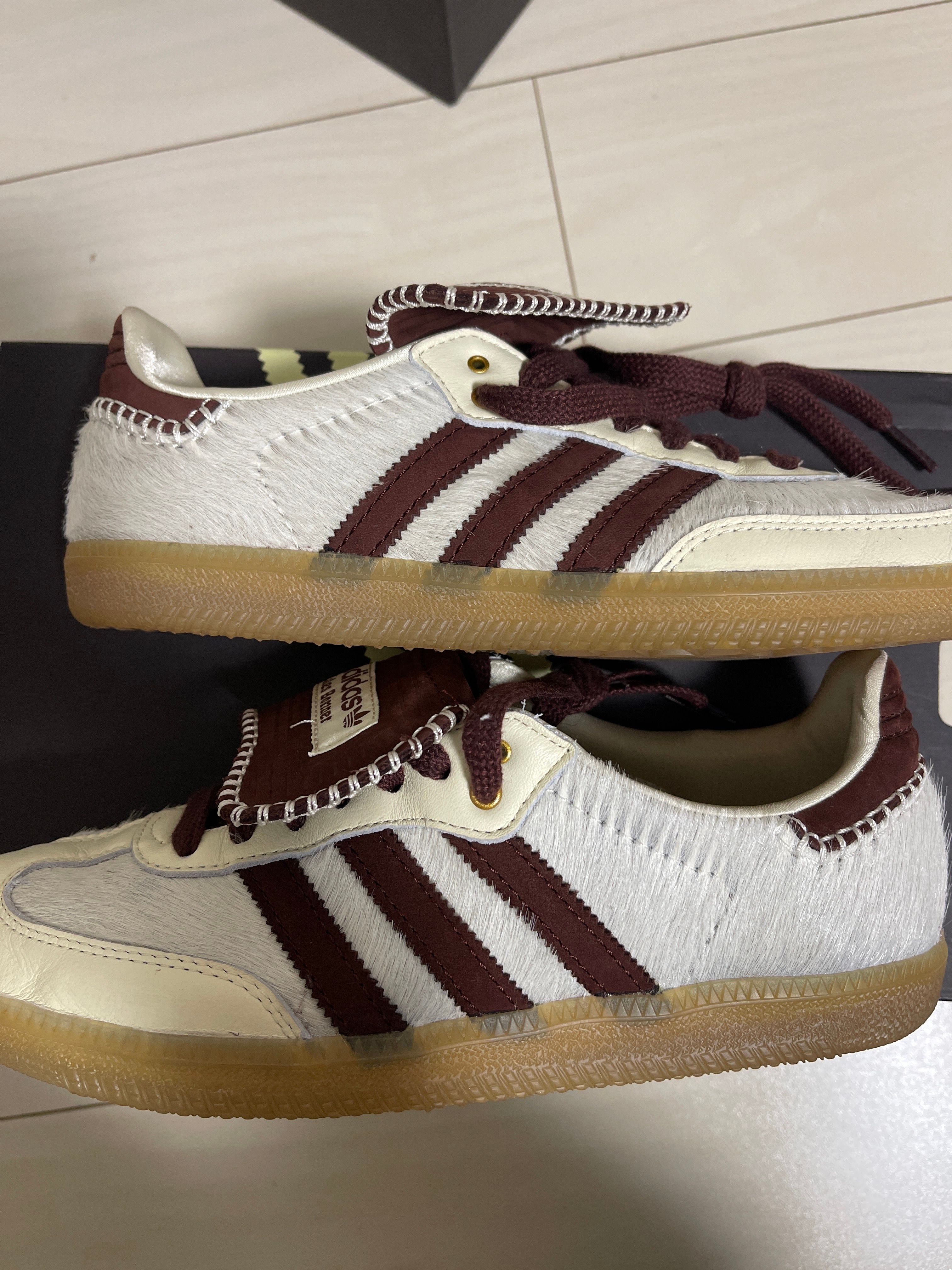 Wales Bonner × adidas Samba Pony Tonal Low "Cream White/Mystery Brown"