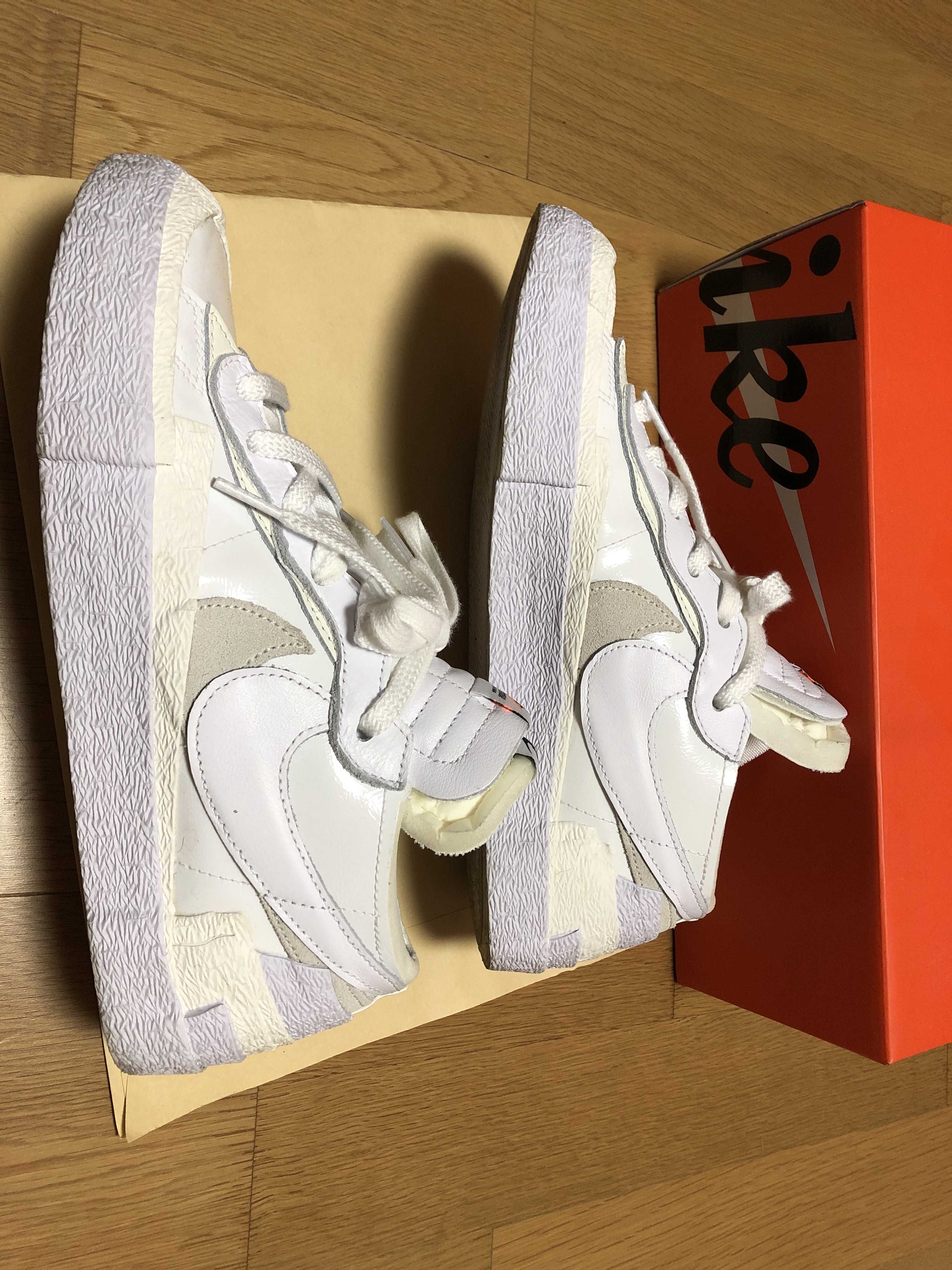 sacai × Nike Blazer Low "White Patent Leather"