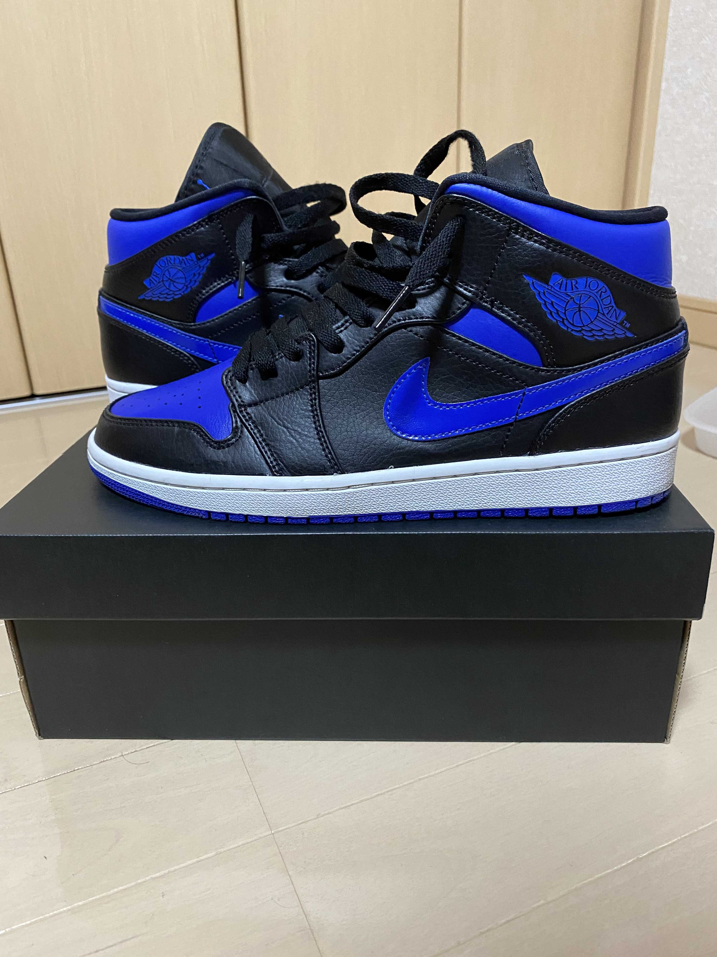 NIKE AIR JORDAN 1 MID "BLACK/BLUE"