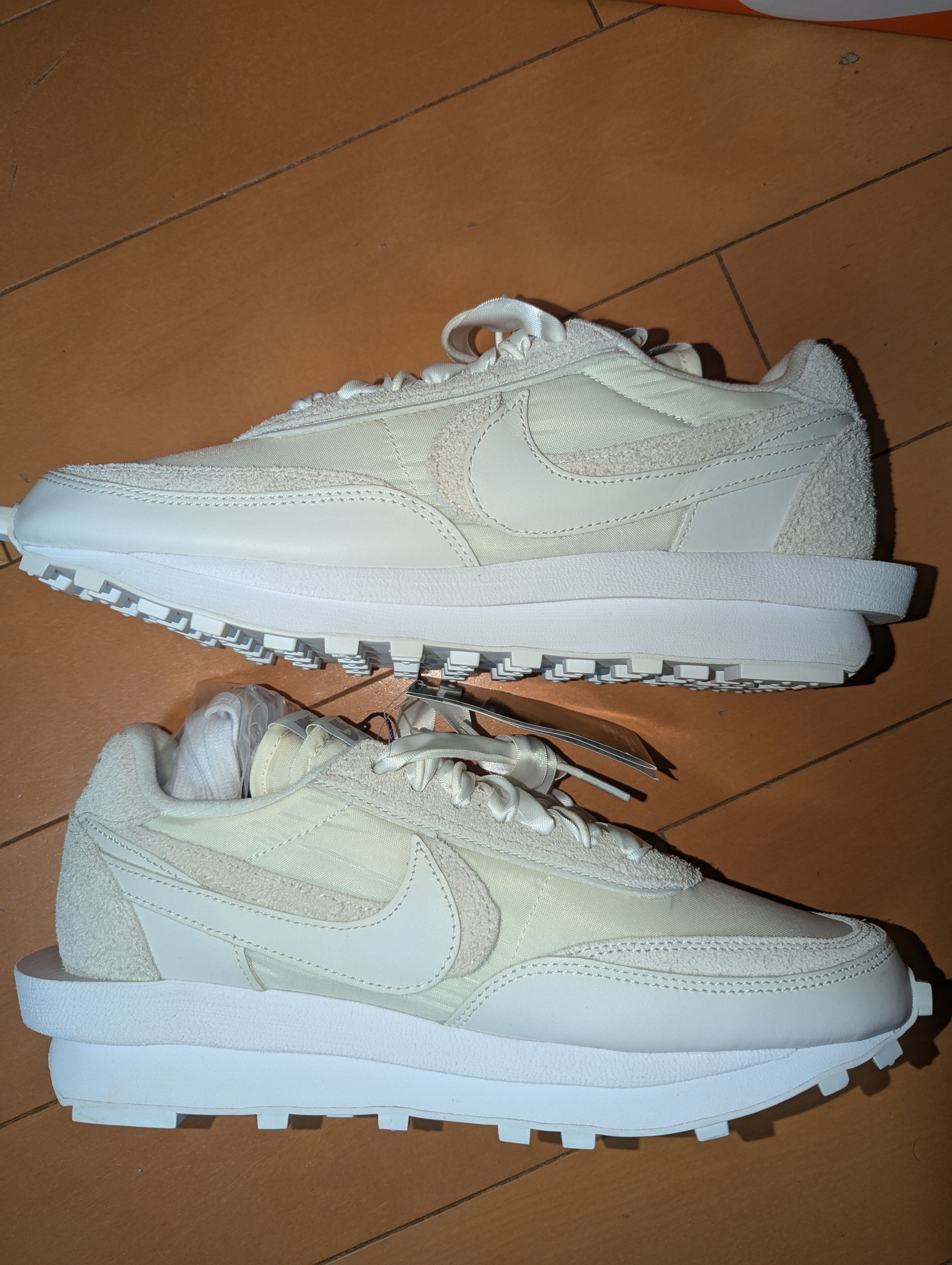 sacai × Nike LDV Waffle "Triple White"
