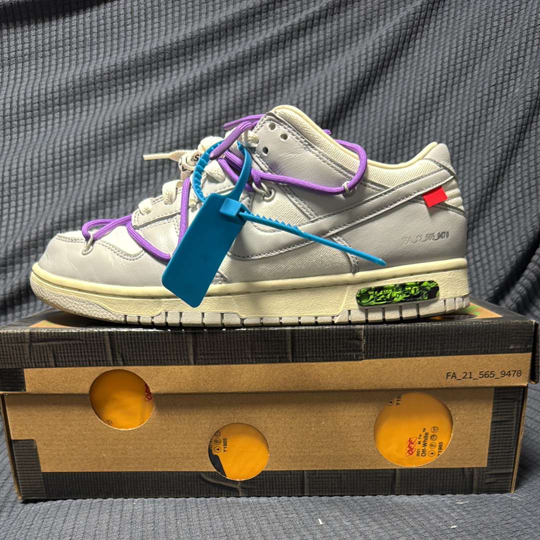 Off-White × Nike Dunk Low "Sail/Neutral Gray"
