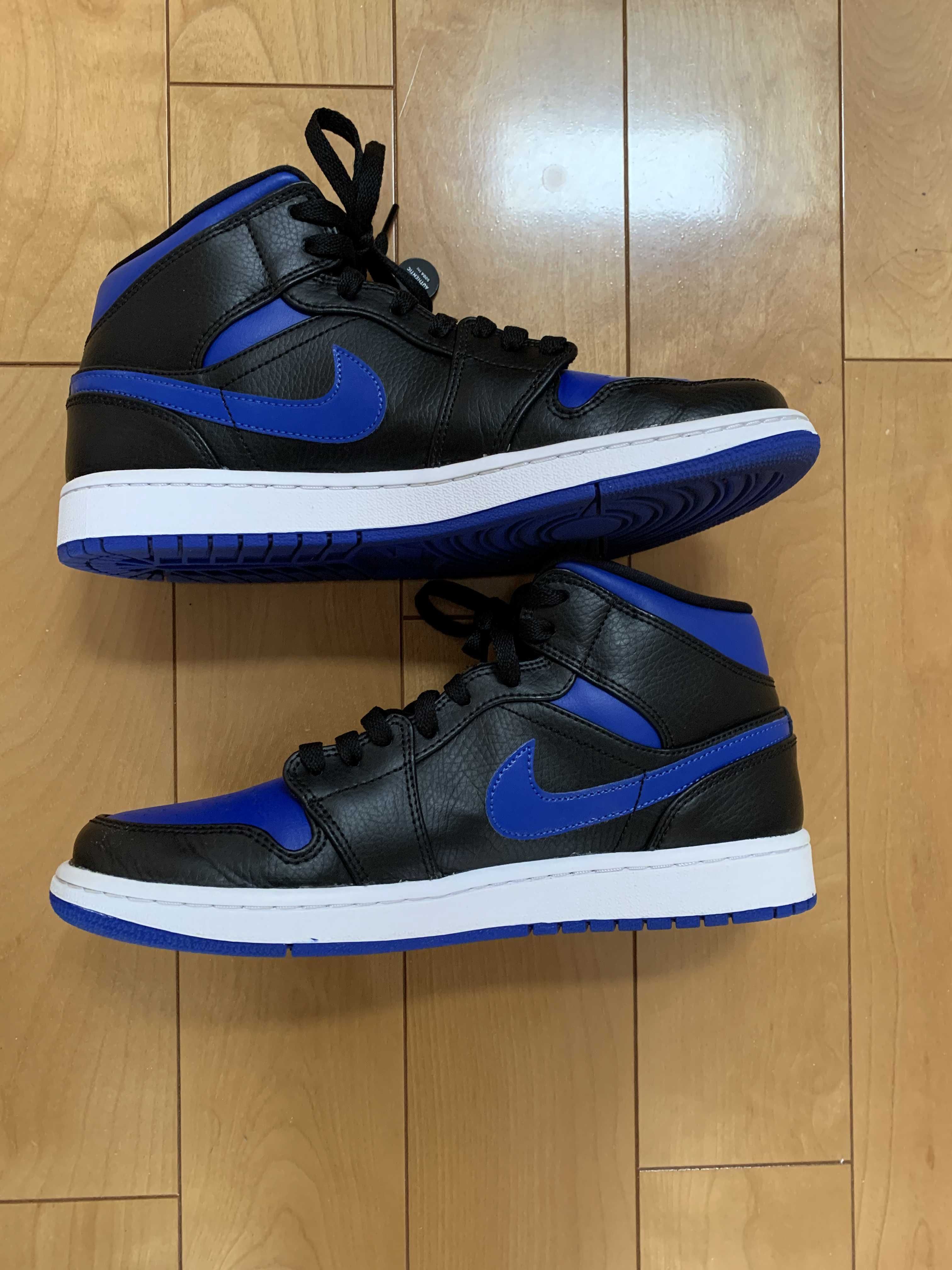 NIKE AIR JORDAN 1 MID "BLACK/BLUE"