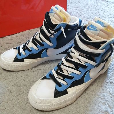 sacai × NIKE BLAZER MID "BLACK / BLUE"