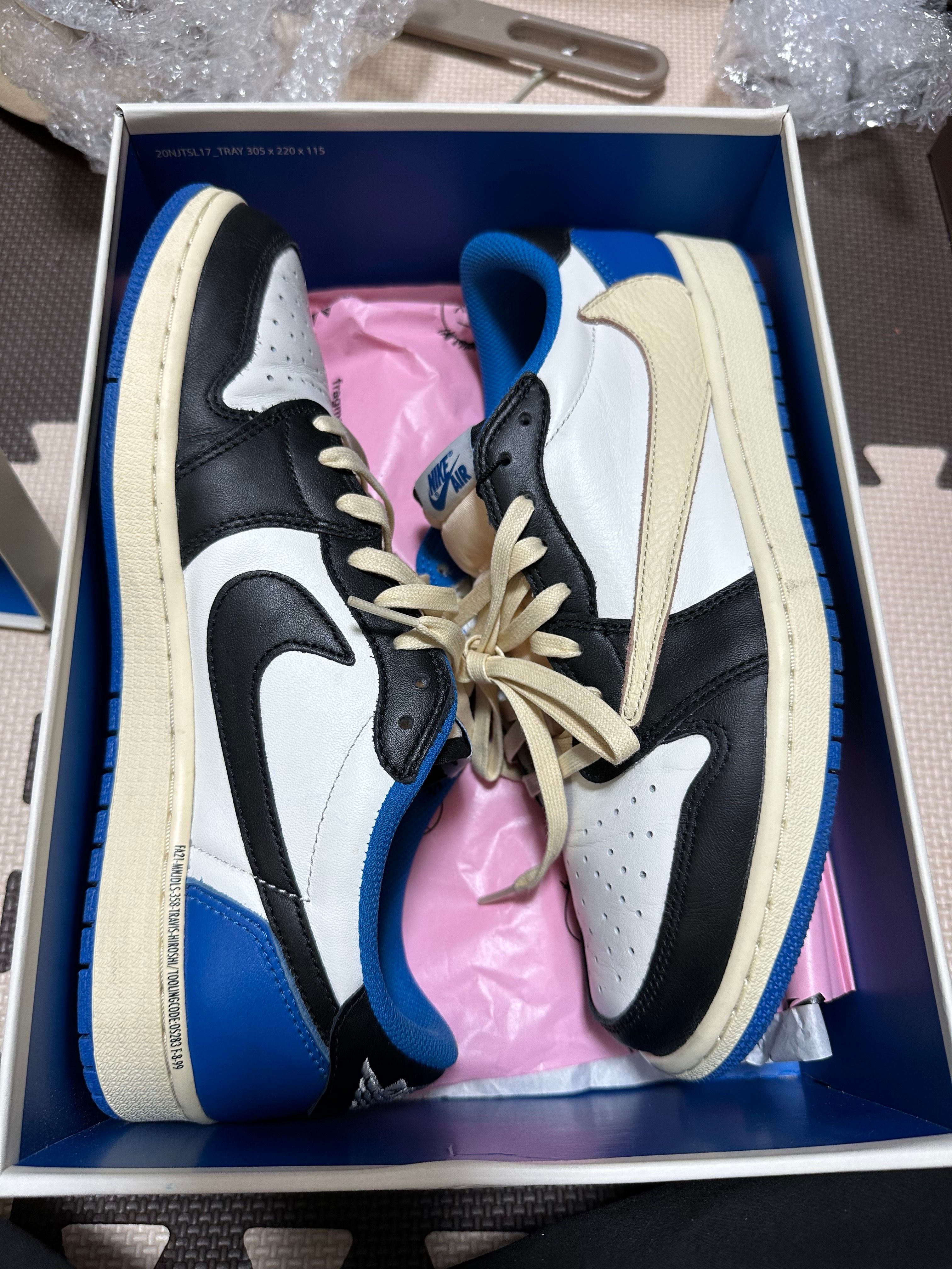 Travis Scott × fragment design × Nike Air Jordan 1 Low OG SP "Military Blue"