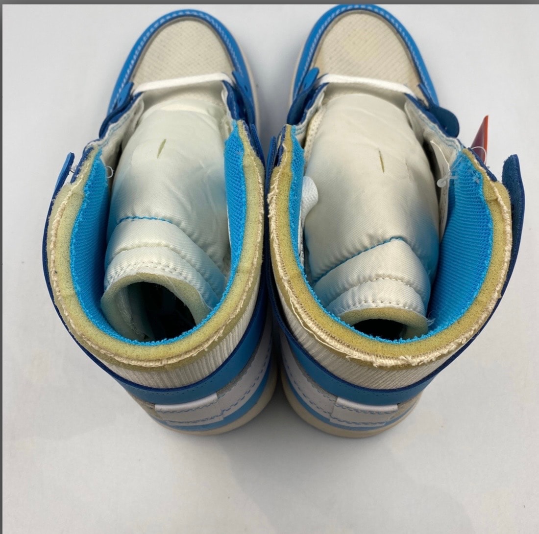 Off-White × Nike Air Jordan 1 High UNC "White/Dark Powder Blue"