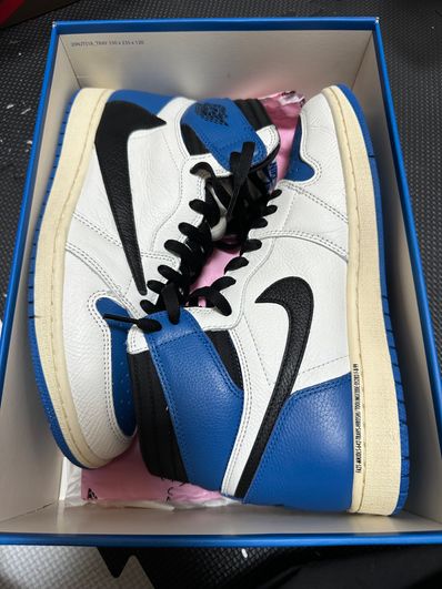 Travis Scott × fragment design × Nike Air Jordan 1 Retro High OG SP "Military Blue"