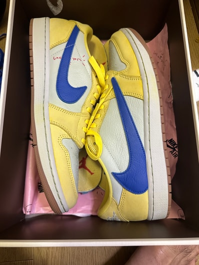 Travis Scott × Nike Women's Air Jordan 1 Retro Low OG "Canary"