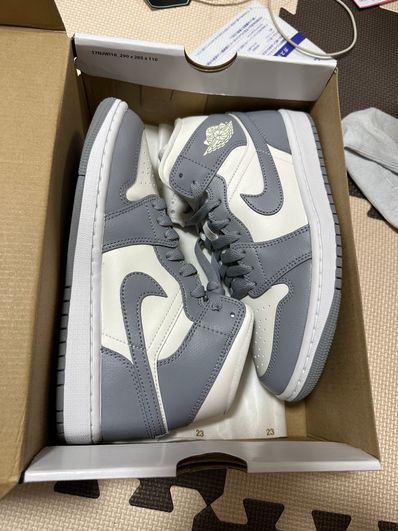 Nike Women's Air Jordan 1 Mid "Grey/Sail"