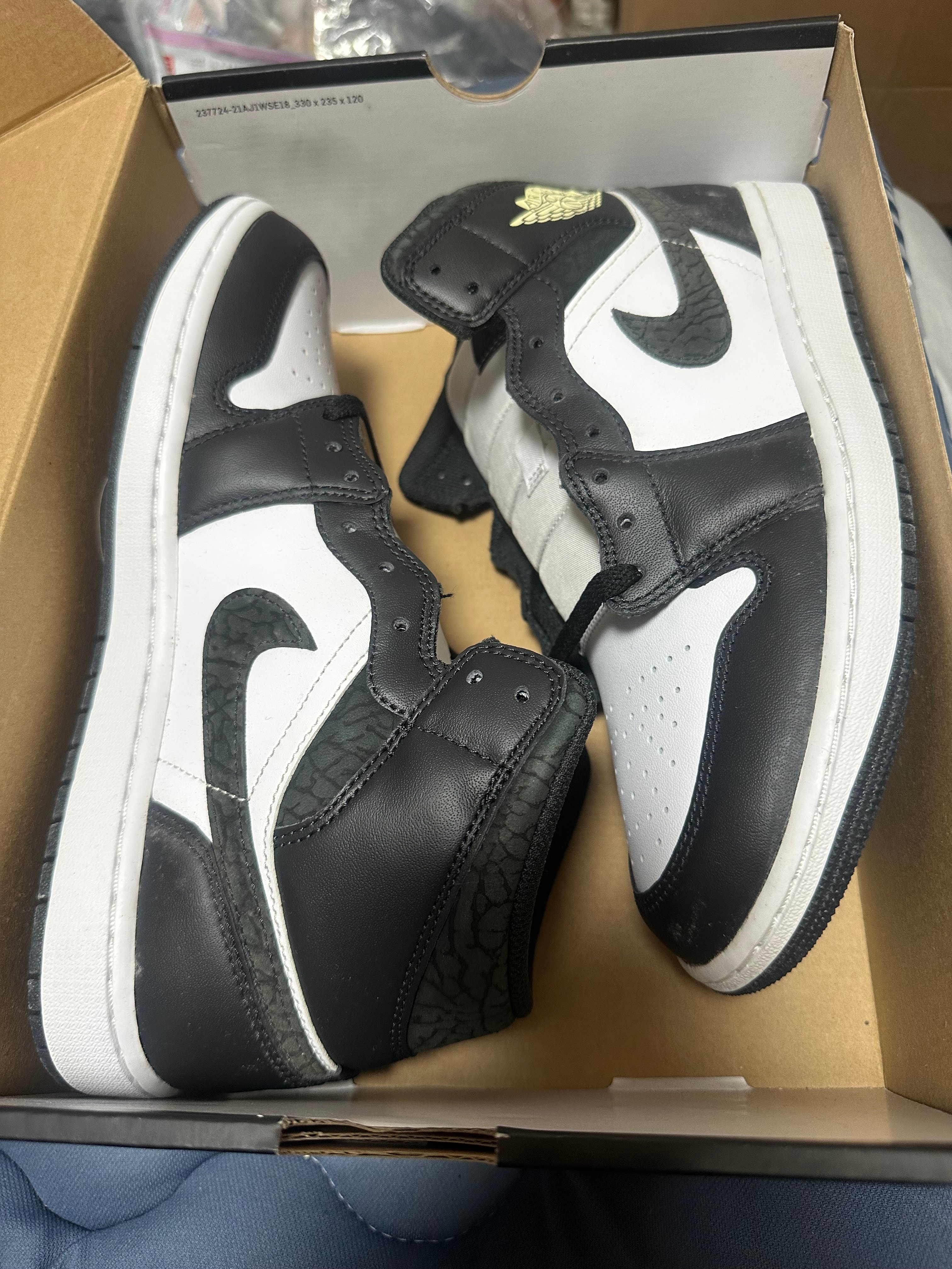 Nike Air Jordan 1 Mid "Panda Elephant/Safari"