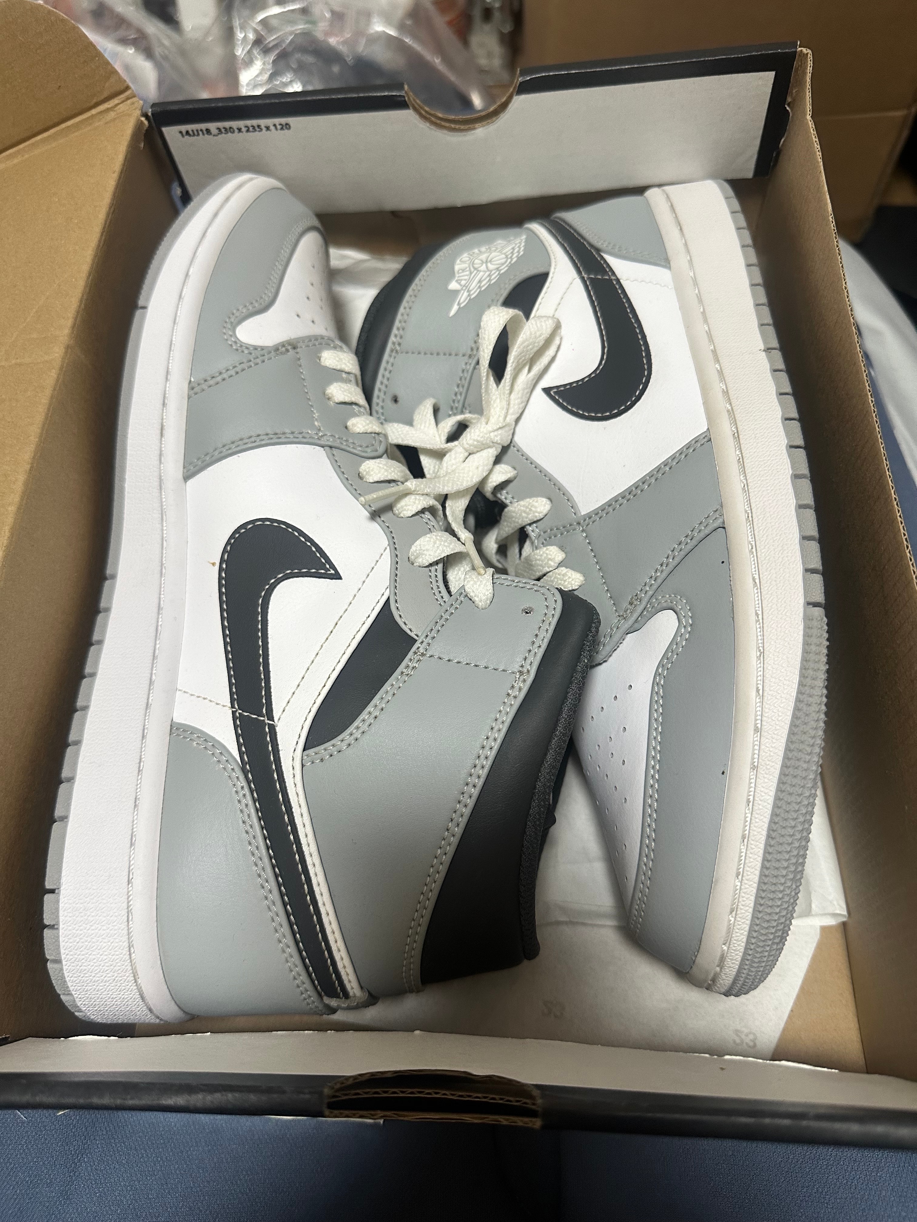 Nike Air Jordan 1 Mid "Grey White/Anthracite"