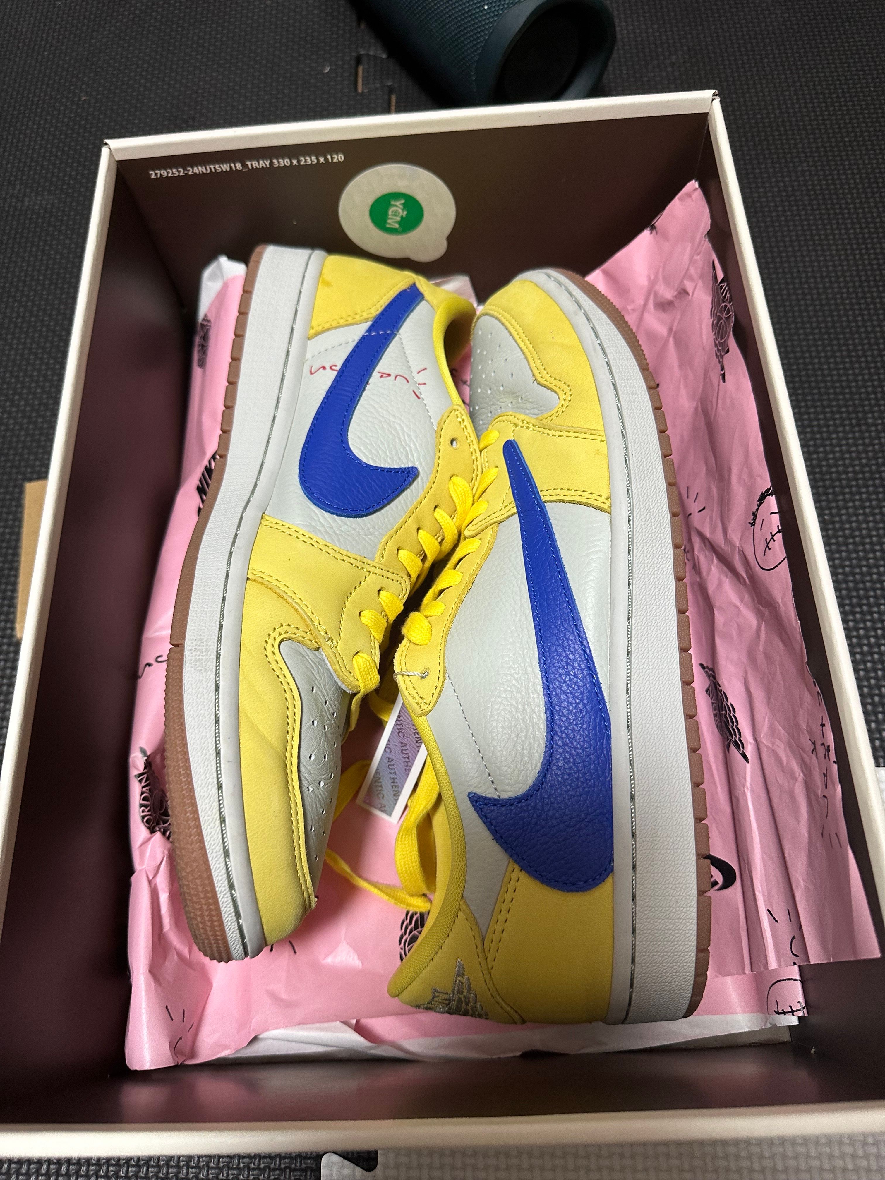 Travis Scott × Nike Women's Air Jordan 1 Retro Low OG "Canary"