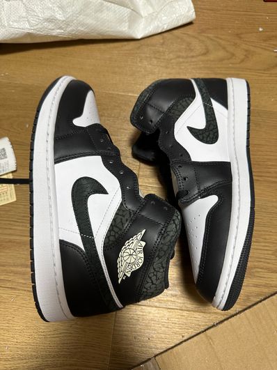 Nike Air Jordan 1 Mid "Panda Elephant/Safari"