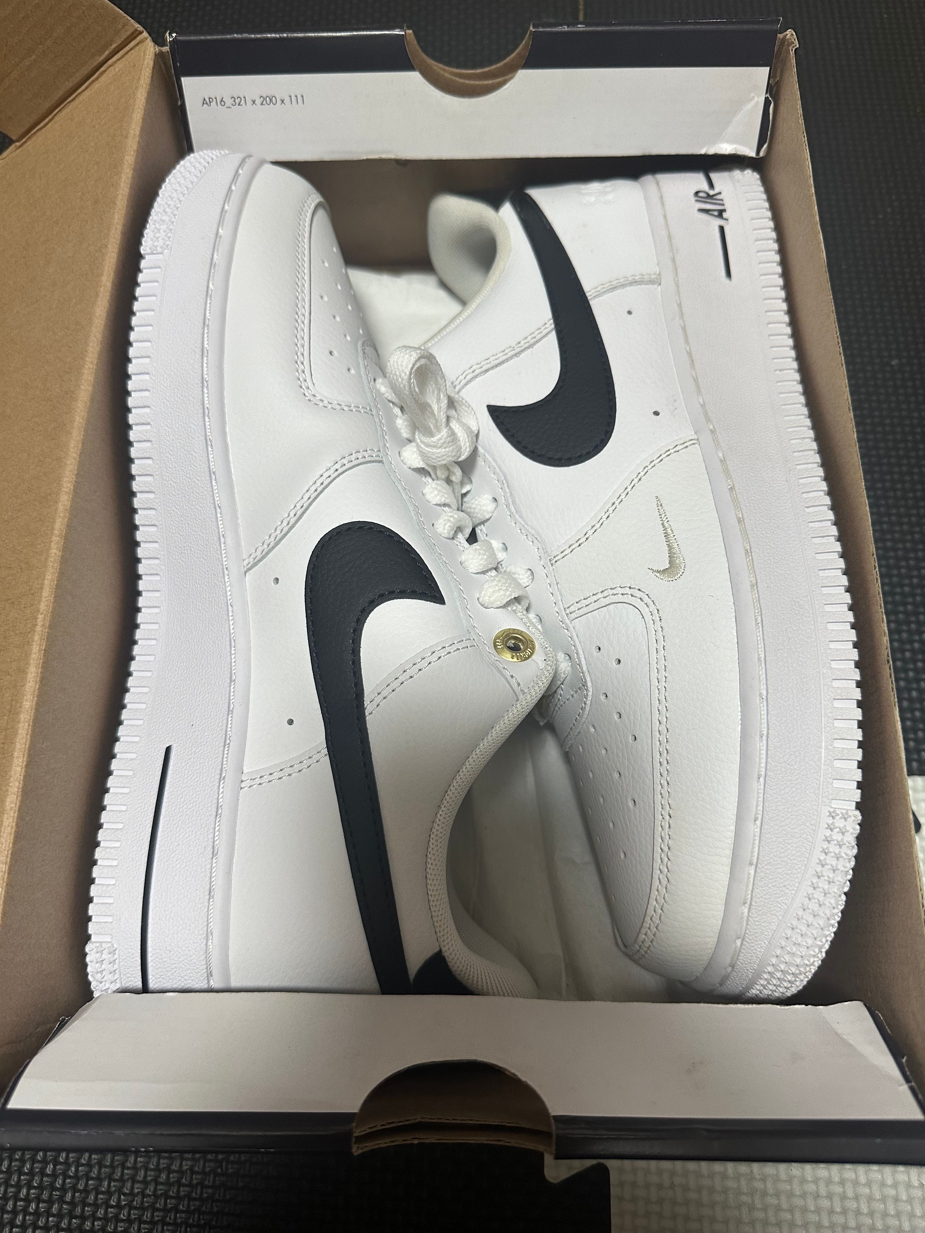 Nike Air Force 1 Low '07 LV8 40th Anniversary "Black/White-Metallic Gold"