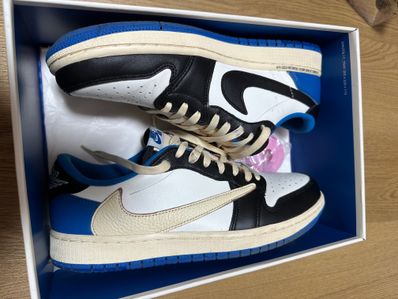 Travis Scott × fragment design × Nike Air Jordan 1 Low OG SP "Military Blue"