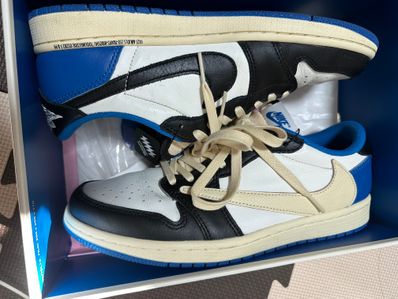 Travis Scott × fragment design × Nike Air Jordan 1 Low OG SP "Military Blue"