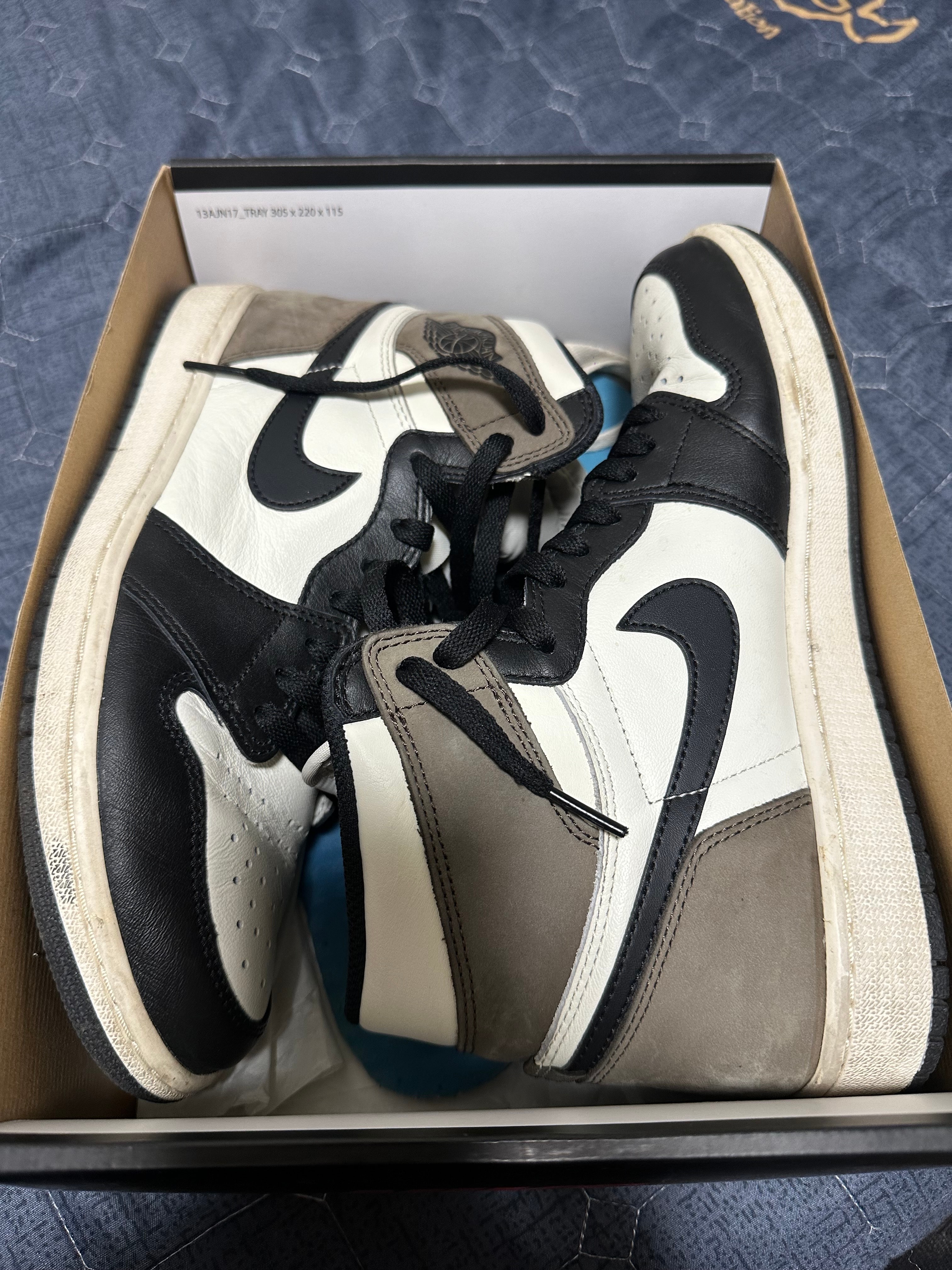 ナイキ エアジョーダン1 ハイ OG "セイル/ダークモカ/ブラック"