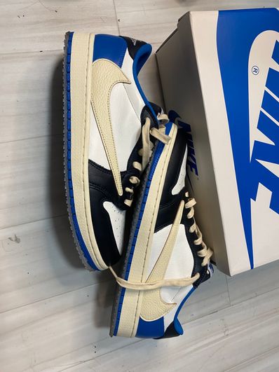 Travis Scott × fragment design × Nike Air Jordan 1 Low OG SP "Military Blue"
