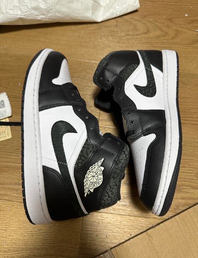 Nike Air Jordan 1 Mid "Panda Elephant/Safari"