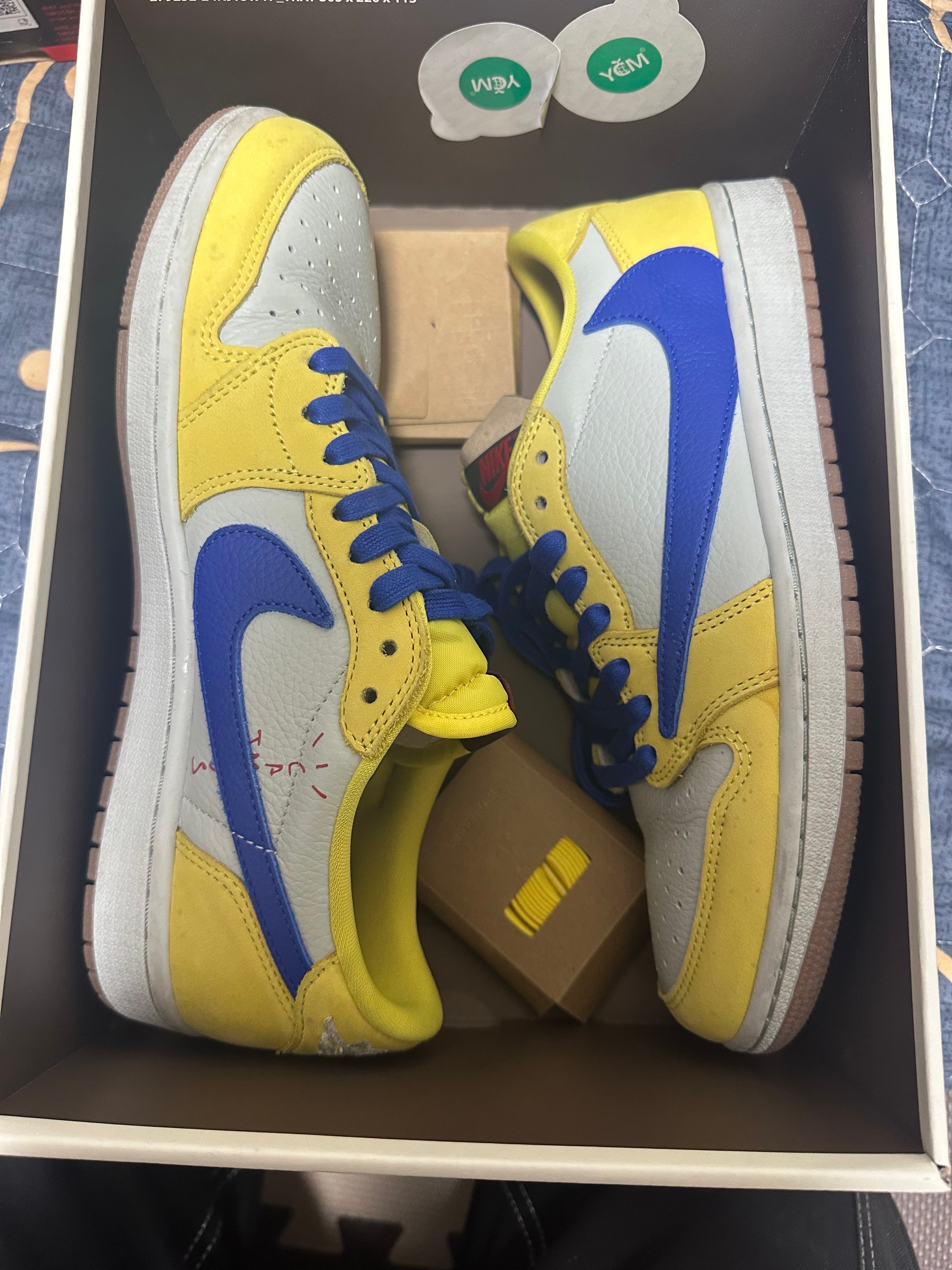 Travis Scott × Nike Women's Air Jordan 1 Retro Low OG "Canary"