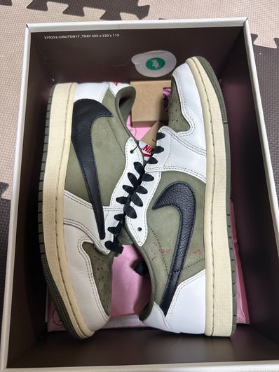 Travis Scott × Nike Air Jordan 1 Low OG SP "Reverse Olive"