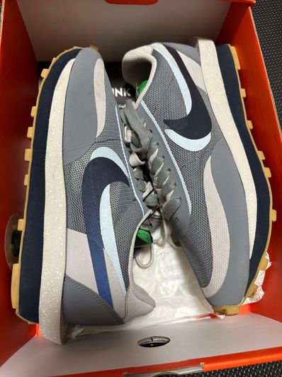 CLOT × Sacai × Nike LD Waffle "Grey Obsidian/Cool Grey"