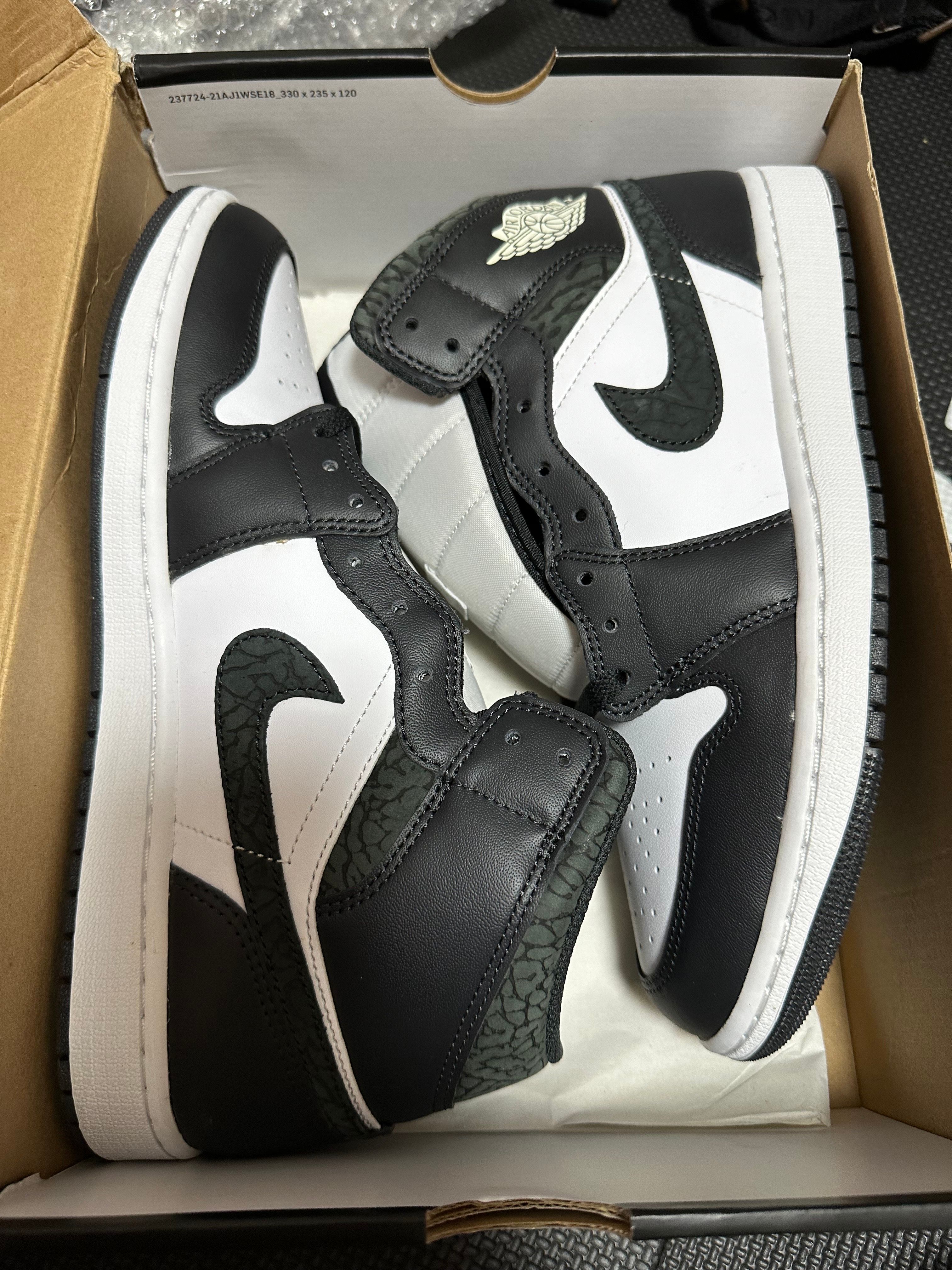 Nike Air Jordan 1 Mid "Panda Elephant/Safari"