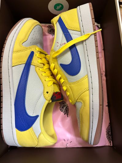 Travis Scott × Nike Women's Air Jordan 1 Retro Low OG "Canary"