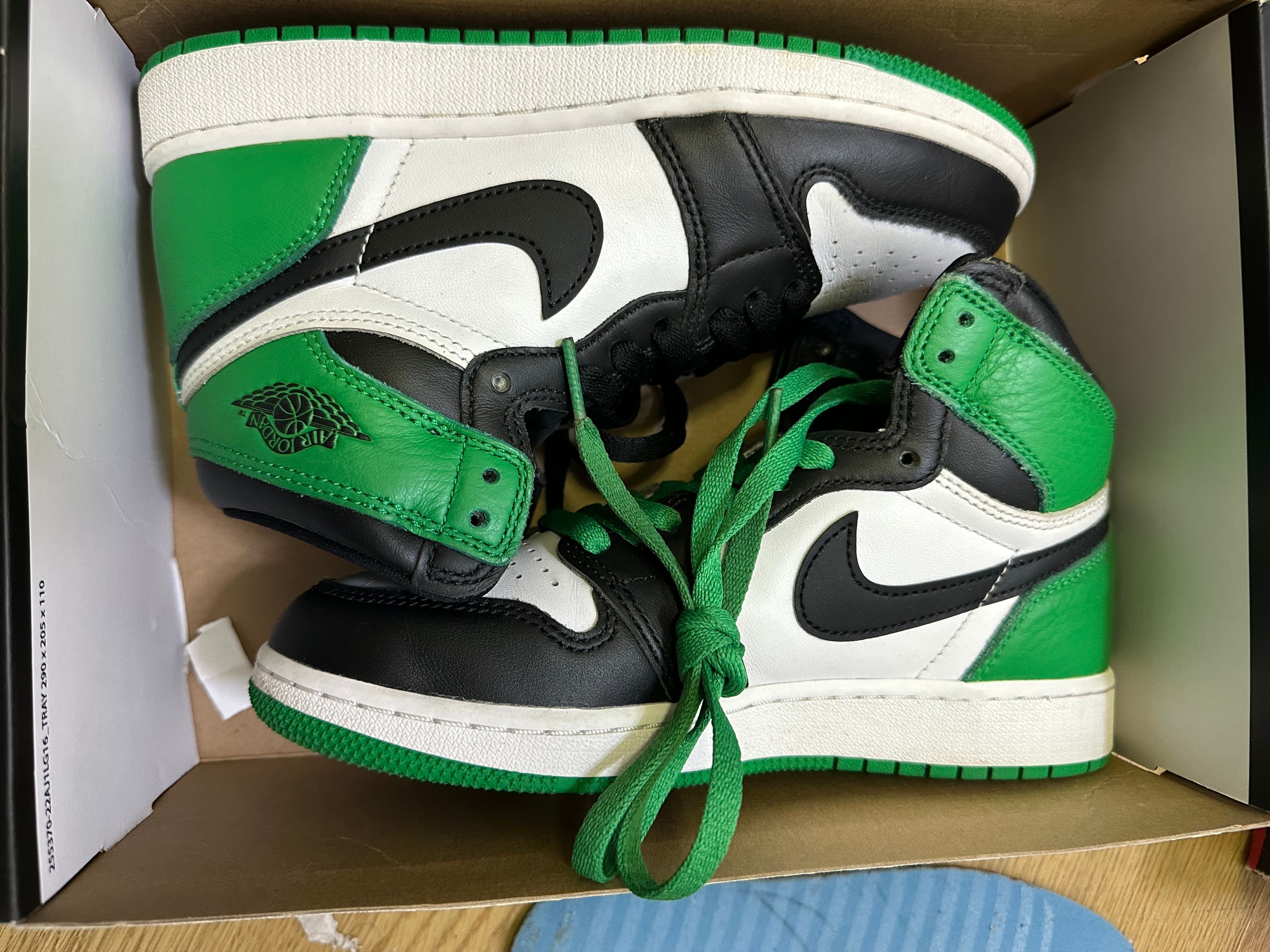Nike GS Air Jordan 1 Retro High OG "Celtics/Black and Lucky Green" (2023)